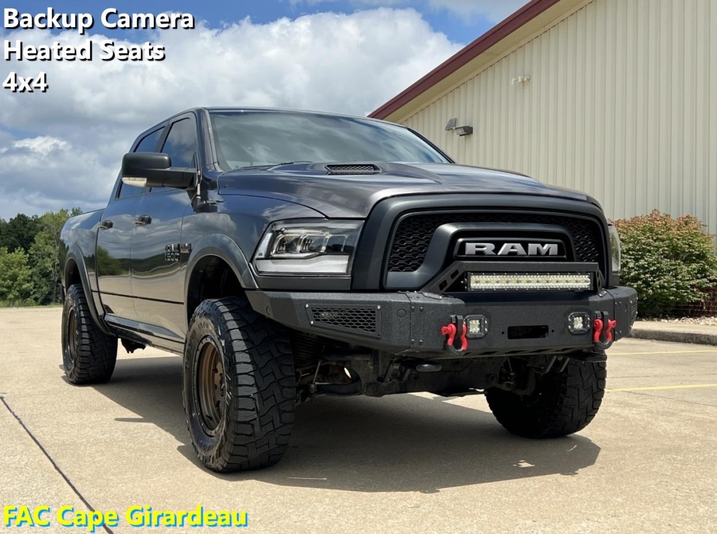 2015 GRAY /Black/Red Ram 1500 Rebel (1C6RR7YTXFS) with an HEMI 5.7L V8 engine, Automatic transmission, located at 506 S. Kingshighway, Cape Girardeau, MO, 63703, (573) 235-5000, 37.294991, -89.553635 - 2015 Ram 1500 Rebel 147xxx miles 4x4 5.7L V8 HEMI Automatic Backup Camera Power Driver Seat Heated Seats Heated Steering Wheel Bluetooth Remote Start Cruise Power Windows/Locks/Mirrors We have financing available and we accept trades! Fill out a credit application on our website or come - Photo#0