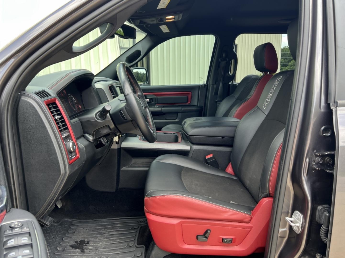 2015 GRAY /Black/Red Ram 1500 Rebel (1C6RR7YTXFS) with an HEMI 5.7L V8 engine, Automatic transmission, located at 506 S. Kingshighway, Cape Girardeau, MO, 63703, (573) 235-5000, 37.294991, -89.553635 - 2015 Ram 1500 Rebel 147xxx miles 4x4 5.7L V8 HEMI Automatic Backup Camera Power Driver Seat Heated Seats Heated Steering Wheel Bluetooth Remote Start Cruise Power Windows/Locks/Mirrors We have financing available and we accept trades! Fill out a credit application on our website or come - Photo#15