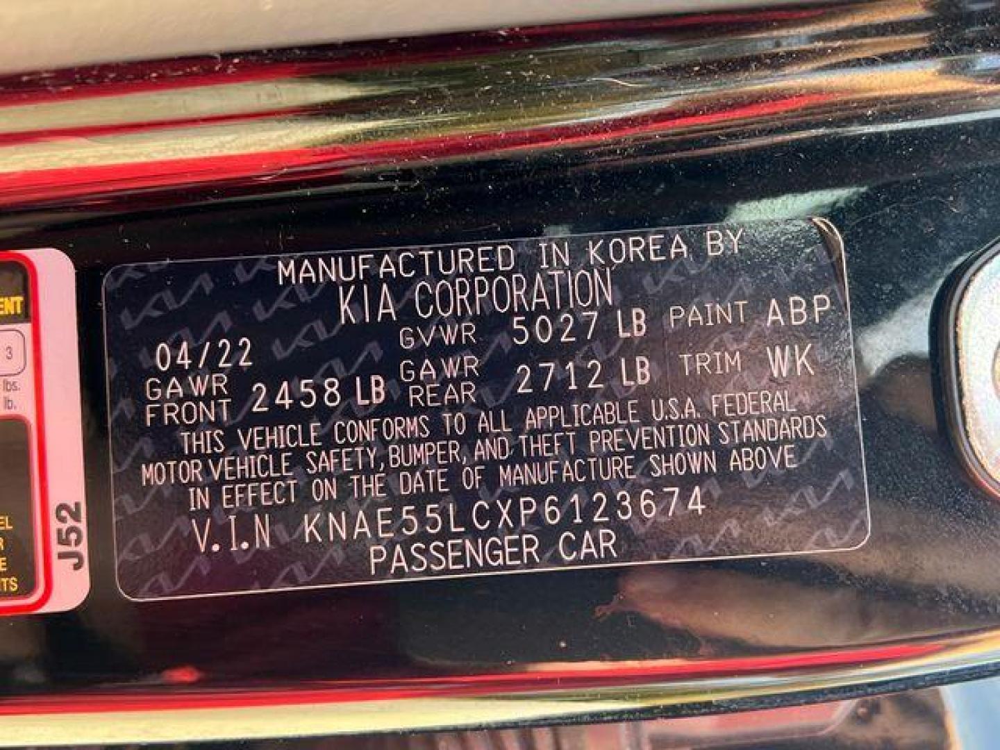 2023 BLACK /Black Leather KIA STINGER GT2 (KNAE55LCXP6) with an 3.3L V6 engine, Automatic transmission, located at 2990 Old Orchard Rd., Jackson, MO, 63755, 37.354214, -89.612106 - 2023 Kia Stinger GT2 1-Owner 32xxx miles Rear Wheel Drive 3.3L V6 Automatic Leather Navigation Backup Camera Sunroof Power/Heated/Cooled Seats Bluetooth Remote Start Cruise Power Windows/Locks/Mirrors We have financing available and we accept trades! Fill out a credit application on o - Photo#48