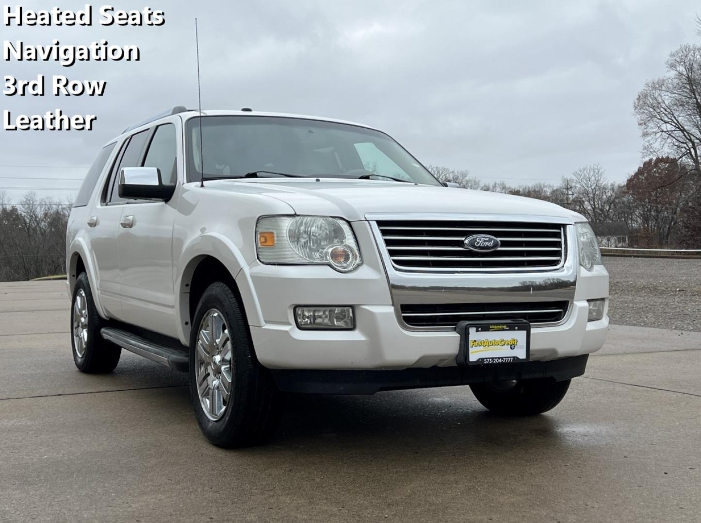 2010 WHITE /Tan Leather FORD EXPLORER LIMITED (1FMEU7F82AU) with an 4.6L V8 engine, Automatic transmission, located at 2990 Old Orchard Rd., Jackson, MO, 63755, 37.354214, -89.612106 - 2020 Ford Explorer Limited 233xxx miles 4 Wheel Drive 4.6L V6 Automatic Leather 3rd Row Navigation Power/Heated Seats Sunroof Cruise Power Windows/Locks/Mirrors We have financing available and we accept trades! Fill out a credit application on our website or come by today! If you have a - Photo#0
