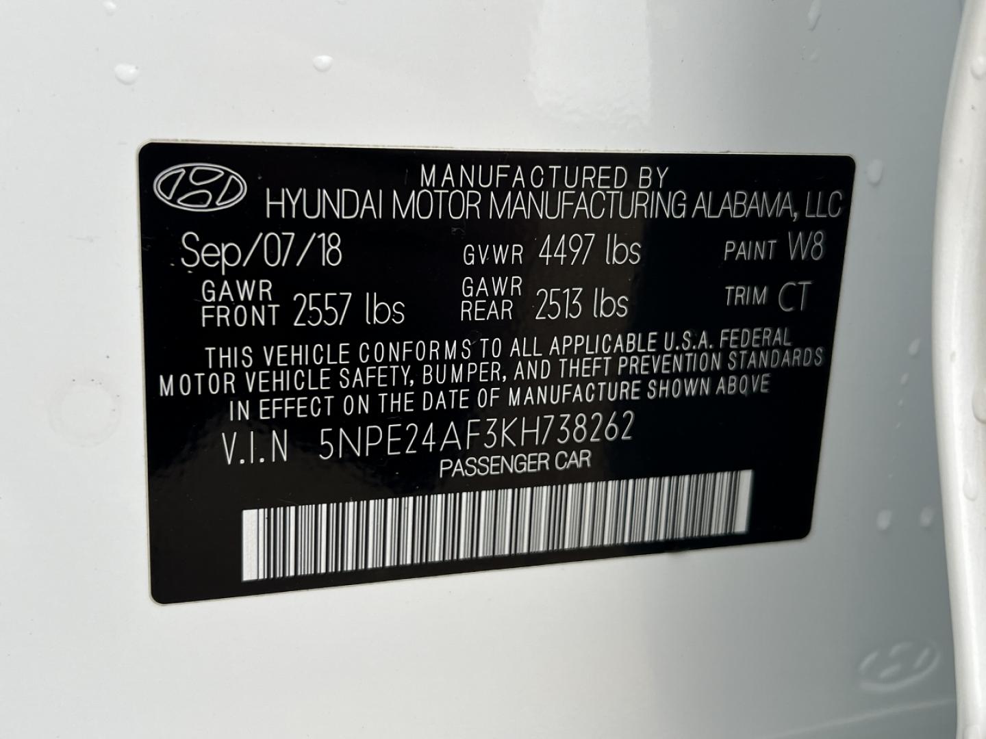 2019 WHITE /Black Cloth HYUNDAI SONATA SE (5NPE24AF3KH) with an 2.4L 4 Cyl. engine, Automatic transmission, located at 2990 Old Orchard Rd., Jackson, MO, 63755, 37.354214, -89.612106 - 2019 Hyundai Sonata SE 77xxx miles Front Wheel Drive 2.4L 4 Cyl. Automatic Backup Camera Bluetooth Cruise Power Windows/Locks/Mirrors We have financing available and we accept trades! Fill out a credit application on our website or come by today! If you have any questions, give us a call a - Photo#38
