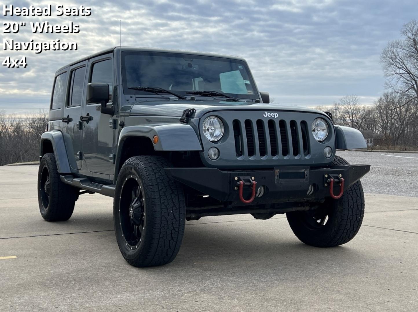 2015 GRAY /Black Cloth JEEP WRANGLER UNLIMI SAHARA (1C4HJWEG7FL) with an 3.6L V6 engine, Automatic transmission, located at 2990 Old Orchard Rd., Jackson, MO, 63755, 37.354214, -89.612106 - 2015 Jeep Wrangler Unlimited Sahara 114xxx miles 4 Wheel Drive 3.6L V6 Automatic Navigation Heated Seats 20" Wheels Bluetooth Cruise Power Windows/Locks/Mirrors We have financing available and we accept trades! Fill out a credit application on our website or come by today! If you have an - Photo#0