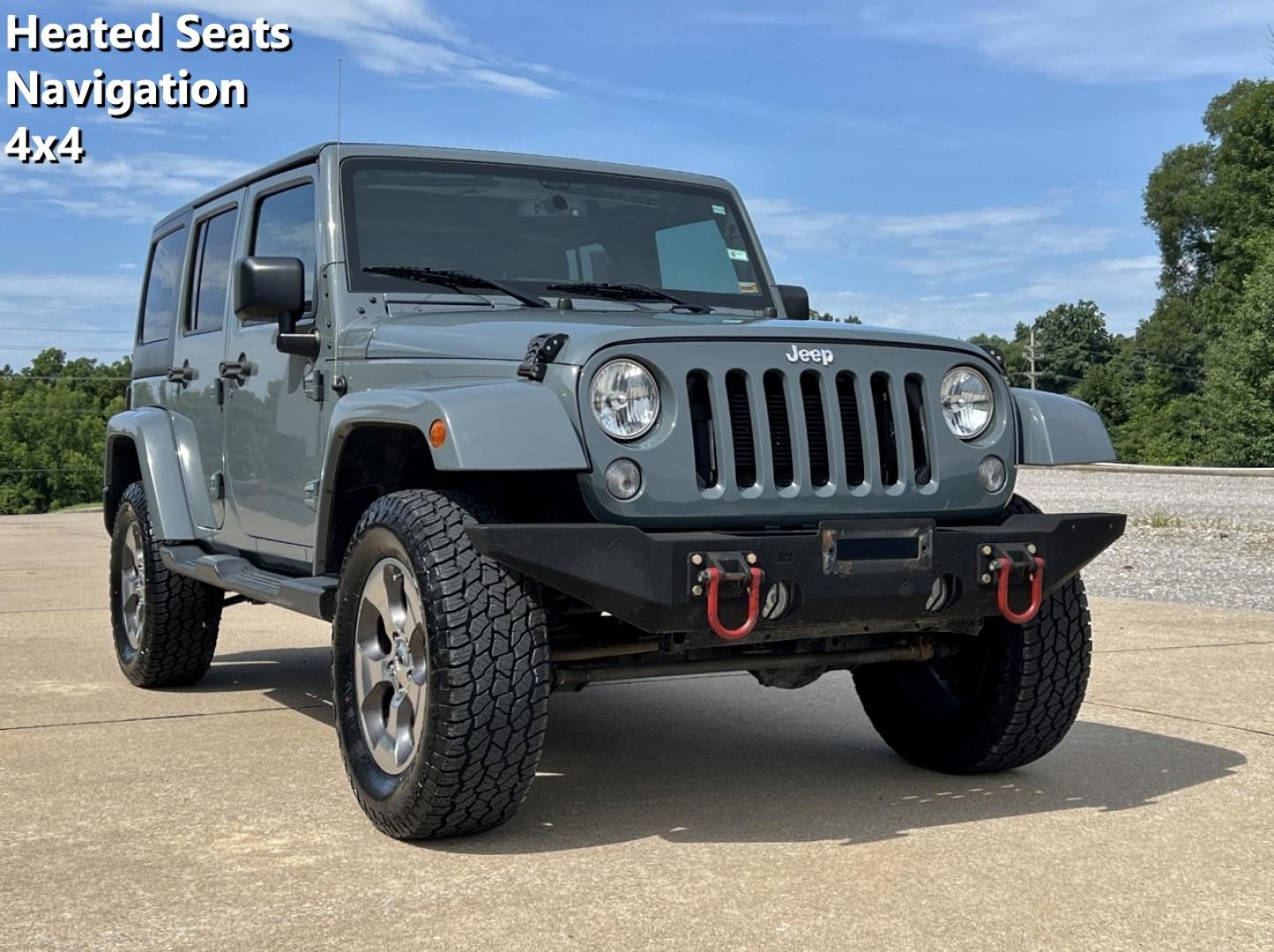 2015 GRAY /Black Cloth JEEP WRANGLER UNLIMI SAHARA (1C4HJWEG7FL) with an 3.6L V6 engine, Automatic transmission, located at 2990 Old Orchard Rd., Jackson, MO, 63755, 37.354214, -89.612106 - 2015 Jeep Wrangler Unlimited Sahara 114xxx miles 4 Wheel Drive 3.6L V6 Automatic Navigation Heated Seats 20" Wheels Bluetooth Cruise Power Windows/Locks/Mirrors We have financing available and we accept trades! Fill out a credit application on our website or come by today! If you have an - Photo#0