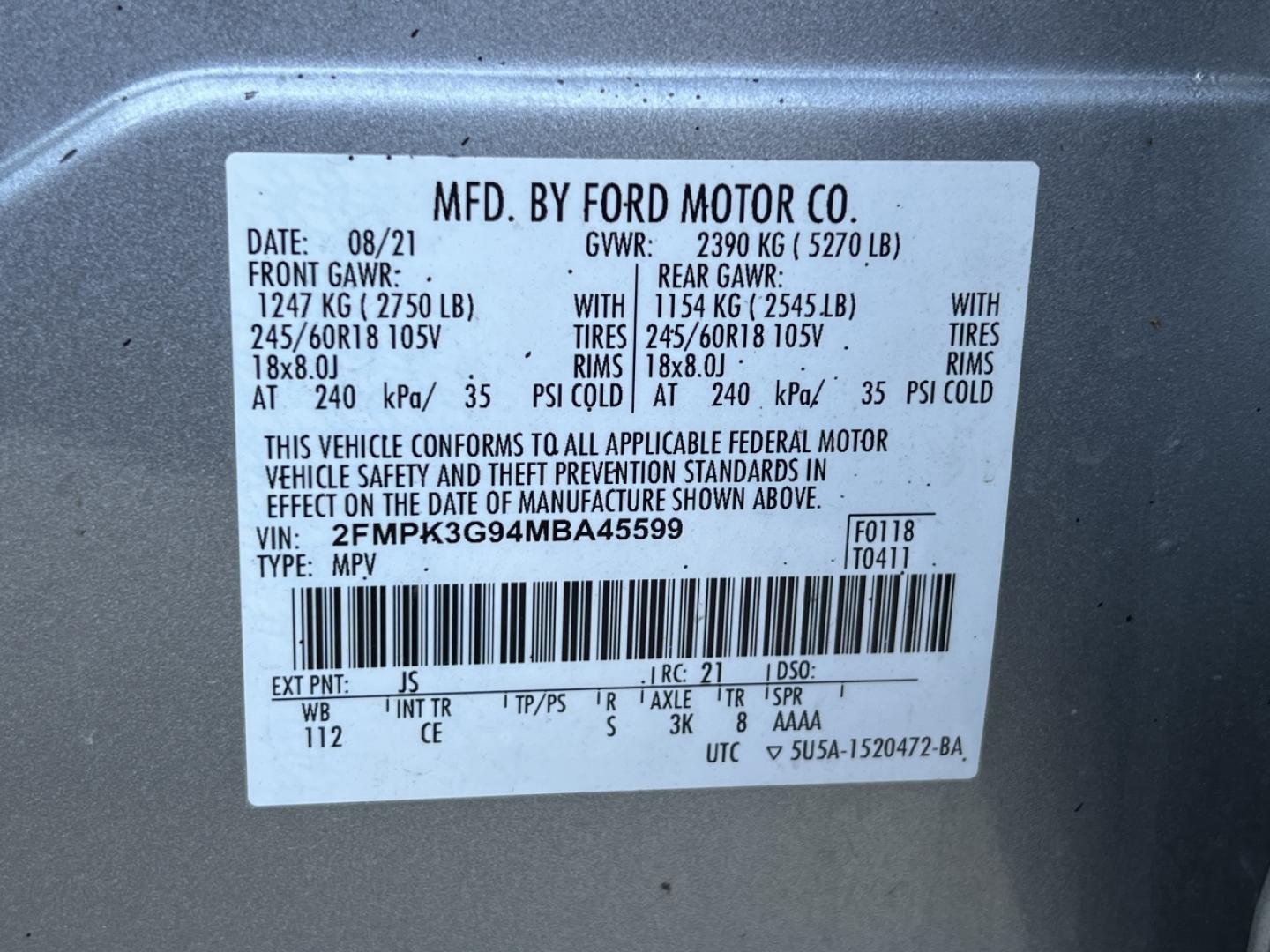 2021 SILVER /Black Cloth FORD EDGE SE (2FMPK3G94MB) with an 2.0L 4 Cyl. engine, Automatic transmission, located at 506 S. Kingshighway, Cape Girardeau, MO, 63703, 37.294994, -89.556206 - 2021 Ford Edge SE 1-Owner 89xxx miles Front Wheel Drive 2.0L 4 Cyl. Automatic New Tires Backup Camera Bluetooth Cruise Power Windows/Locks/Mirrors We have financing available and we accept trades! Fill out a credit application on our website or come by today! If you have any questions, g - Photo#43