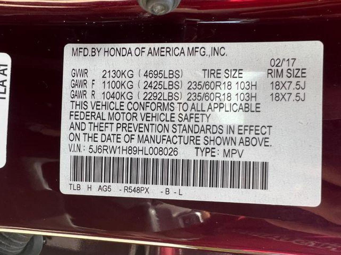 2017 MAROON /Gray Leather HONDA CR-V EXL (5J6RW1H89HL) with an 1.5L 4 Cyl. engine, Continuously Variable transmission, located at 2990 Old Orchard Rd., Jackson, MO, 63755, 37.354214, -89.612106 - 2017 Honda CR-V EX-L 150xxx miles Front Wheel Drive 1.5L 4 Cyl. Automatic Leather Backup Camera Sunroof Power/Heated Seats Bluetooth Remote Start Cruise Power Windows/Locks/Mirrors We have financing available and we accept trades! Fill out a credit application on our website or come by - Photo#49