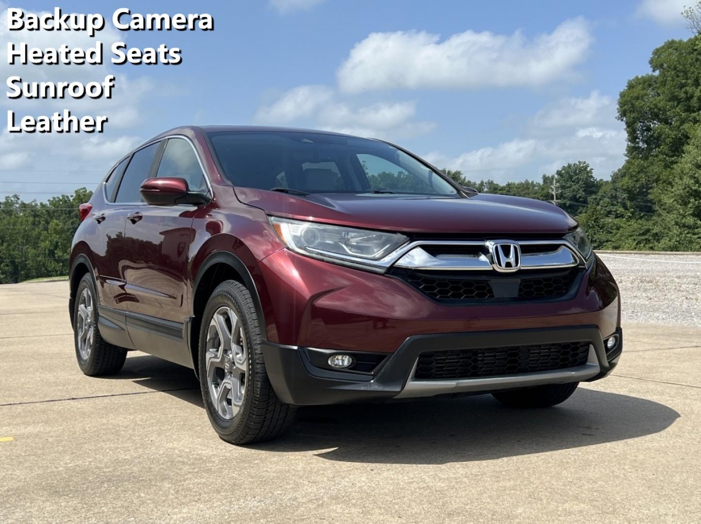 2017 MAROON /Gray Leather HONDA CR-V EXL (5J6RW1H89HL) with an 1.5L 4 Cyl. engine, Continuously Variable transmission, located at 2990 Old Orchard Rd., Jackson, MO, 63755, 37.354214, -89.612106 - 2017 Honda CR-V EX-L 150xxx miles Front Wheel Drive 1.5L 4 Cyl. Automatic Leather Backup Camera Sunroof Power/Heated Seats Bluetooth Remote Start Cruise Power Windows/Locks/Mirrors We have financing available and we accept trades! Fill out a credit application on our website or come by - Photo#0