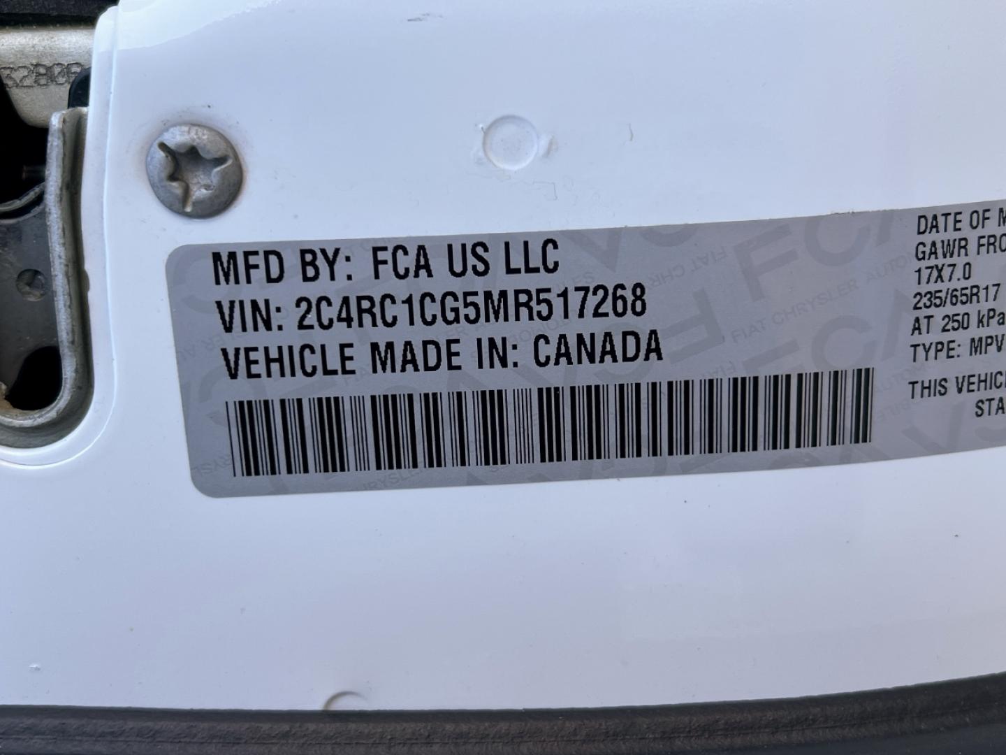 2021 WHITE /Gray Cloth CHRYSLER VOYAGER LX (2C4RC1CG5MR) with an 3.6L V6 engine, Automatic transmission, located at 2990 Old Orchard Rd., Jackson, MO, 63755, 37.354214, -89.612106 - 2021 Chrysler Voyager LX 1-Owner 95xxx miles Front Wheel Drive 3.6L V6 Automatic 3rd Row Backup Camera Power Driver Seat Stow 'N Go Bluetooth Cruise Power Windows/Locks/Mirrors We have financing available and we accept trades! Fill out a credit application on our website or come by toda - Photo#45