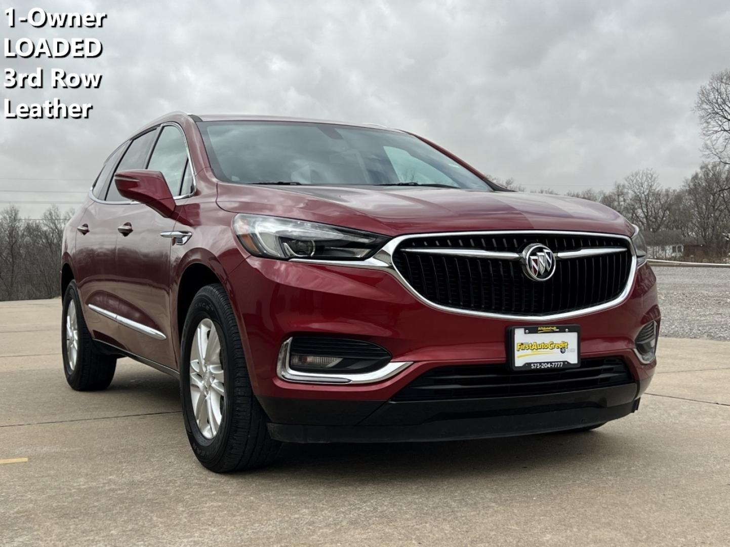 2019 MAROON /Gray Leather BUICK ENCLAVE ESSENCE (5GAERBKWXKJ) with an 3.6L V6 engine, Automatic transmission, located at 2990 Old Orchard Rd., Jackson, MO, 63755, 37.354214, -89.612106 - 2019 Buick Enclave Essence 1-Owner 95xxx miles Front Wheel Drive 3.6L V6 Automatic Leather 3rd Row Navigation Power/Heated Seats Backup Camera Bluetooth Cruise Power Windows/Locks/Mirrors We have financing available and we accept trades! Fill out a credit application on our website or - Photo#0