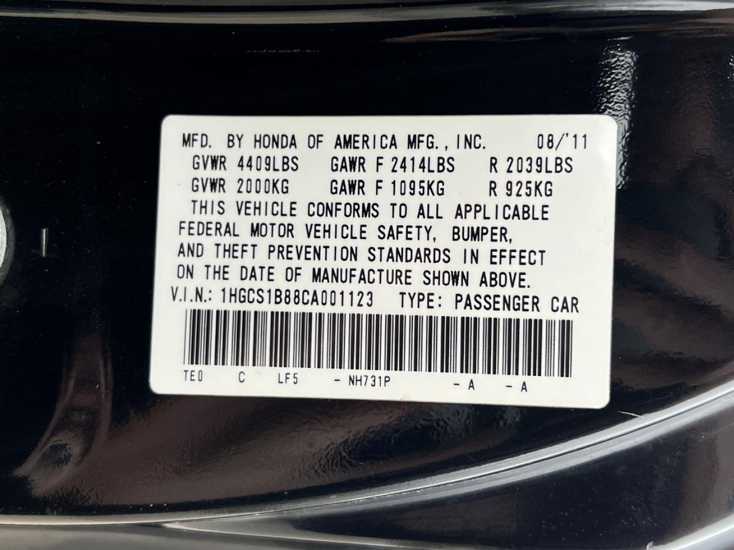2012 BLACK /Black Leather HONDA ACCORD EXL (1HGCS1B88CA) with an 2.4L 4 Cyl. engine, Automatic transmission, located at 2990 Old Orchard Rd., Jackson, MO, 63755, 37.354214, -89.612106 - 2012 Honda Accord EX-L 121xxx miles Front Wheel Drive 2.4L 4 Cyl. Automatic Leather Power Driver Seat Heated Seats Sunroof Cruise Power Windows/Locks/Mirrors We have financing available and we accept trades! Fill out a credit application on our website or come by today! If you have any q - Photo#44