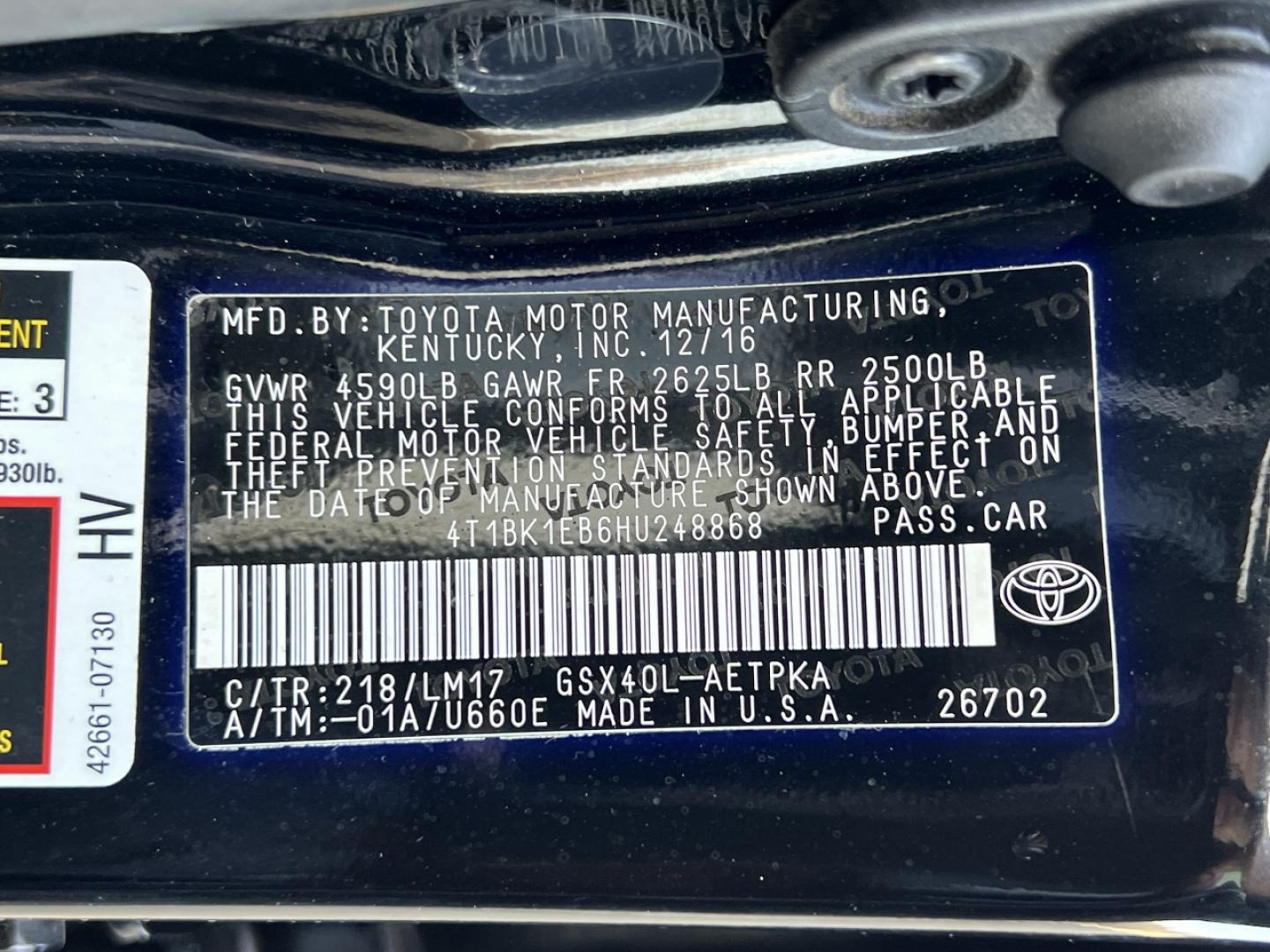 2017 BLACK /Gray Leather TOYOTA AVALON XLE (4T1BK1EB6HU) with an 3.5L V6 engine, Automatic transmission, located at 2990 Old Orchard Rd., Jackson, MO, 63755, 37.354214, -89.612106 - 2017 Toyota Avalon XLE 1-Owner 127xxx miles Front Wheel Drive 3.5L V6 Automatic Leather Navigation Power/Heated/Cooled Seats Heated Rear Seats Backup Camera Sunroof Bluetooth Cruise Power Windows/Locks/Mirrors We have financing available and we accept trades! Fill out a credit applica - Photo#49