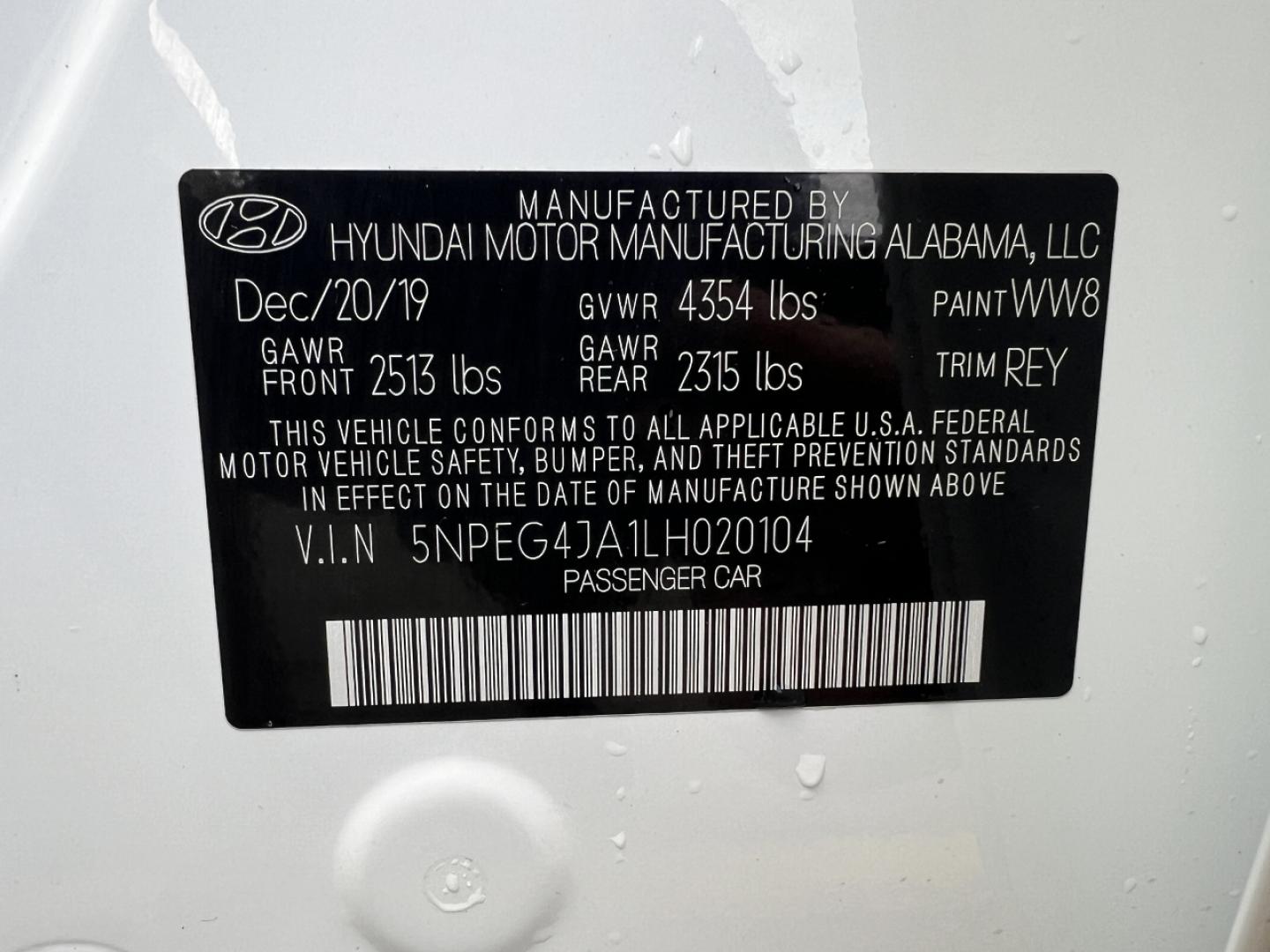 2020 WHITE /Gray HYUNDAI SONATA SE (5NPEG4JA1LH) with an 2.5L 4 Cyl. engine, Automatic transmission, located at 506 S. Kingshighway, Cape Girardeau, MO, 63703, (573) 235-5000, 37.294994, -89.556206 - 2020 Hyundai Sonata SE 95xxx miles Front Wheel Drive 2.5L 4 Cyl. Automatic Backup Camera Bluetooth Cruise Power Windows/Locks/Mirrors We have financing available and we accept trades! Fill out a credit application on our website or come by today! If you have any questions, give us a call a - Photo#44