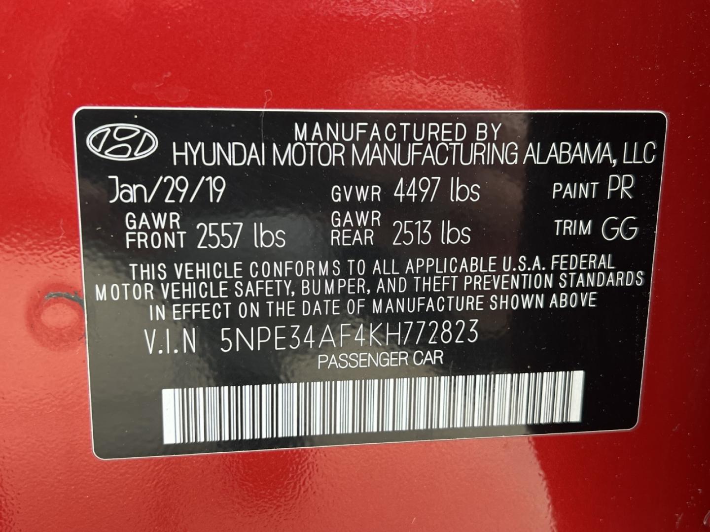 2019 RED /Gray Leather HYUNDAI SONATA LIMITED (5NPE34AF4KH) with an 2.4L 4 Cyl. engine, Automatic transmission, located at 506 S. Kingshighway, Cape Girardeau, MO, 63703, 37.294994, -89.556206 - 2019 Hyundai Sonata Limited 130xxx miles Front Wheel Drive 2.4L 4 Cyl. Automatic Leather Navigation Power/Heated/Cooled Seats Heated Steering Wheel Backup Camera Sunroof Bluetooth Cruise Power Windows/Locks/Mirrors We have financing available and we accept trades! Fill out a credit app - Photo#48