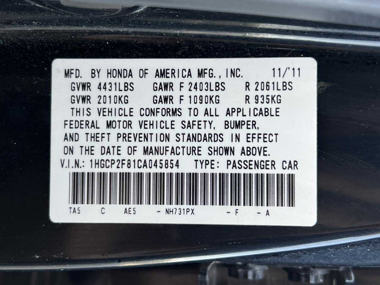 2012 BLACK /Tan Leather HONDA ACCORD EXL (1HGCP2F81CA) with an 2.4L 4 Cyl. engine, Automatic transmission, located at 506 S. Kingshighway, Cape Girardeau, MO, 63703, 37.294994, -89.556206 - 2012 Honda Accord EX-L 189xxx miles Front Wheel Drive 2.4L 4 Cyl. Automatic Leather Power Driver Seat Heated Seats Sunroof Cruise Power Windows/Locks/Mirrors We have financing available and we accept trades! Fill out a credit application on our website or come by today! If you have any q - Photo#44