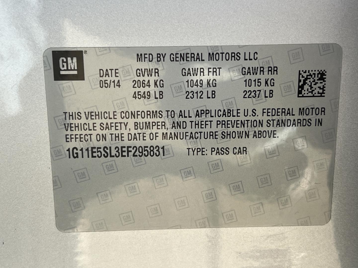 2014 SILVER /Black/Gray Cloth/Leather CHEVROLET MALIBU 2LT (1G11E5SL3EF) with an 2.5L engine, Automatic transmission, located at 506 S. Kingshighway, Cape Girardeau, MO, 63703, 37.294994, -89.556206 - Photo#46