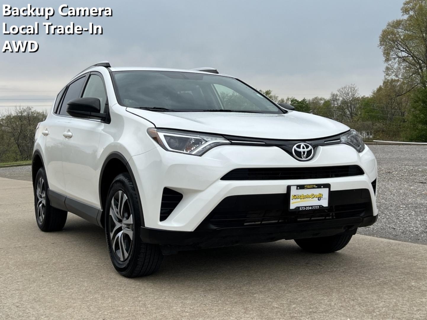 2016 WHITE /Black Cloth Toyota RAV4 LE AWD (JTMBFREV6GJ) with an 2.5L 4 Cyl. engine, Automatic transmission, located at 2990 Old Orchard Rd., Jackson, MO, 63755, 37.354214, -89.612106 - 2016 Toyota RAV4 LE 153xxx miles All Wheel Drive 2.5L 4 Cyl. Automatic Backup Camera Bluetooth Cruise Power Windows/Locks/Mirrors We have financing available and we accept trades! Fill out a credit application on our website or come by today! If you have any questions, give us a call at (5 - Photo#0