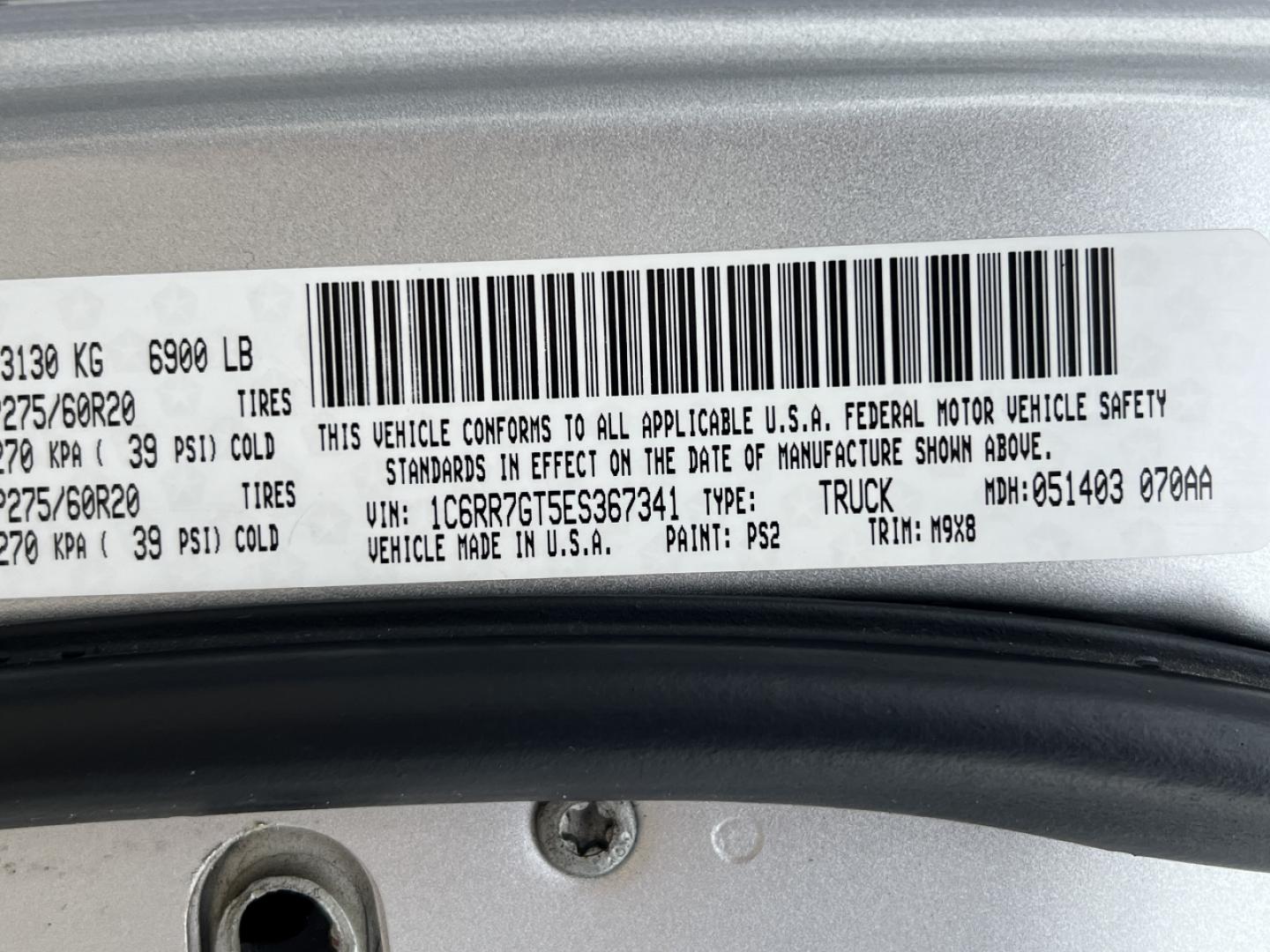 2014 SILVER /Gray Cloth RAM 1500 Big Horn Quad Cab 4WD (1C6RR7GT5ES) with an 5.7L V8 HEMI engine, Automatic transmission, located at 2990 Old Orchard Rd., Jackson, MO, 63755, 37.354214, -89.612106 - 2014 Ram 1500 Big Horn 115xxx miles 4x4 5.7L V8 HEMI Automatic Power Driver Seat Bluetooth Cruise Power Windows/Locks/Mirrors We have financing available and we accept trades! Fill out a credit application on our website or come by today! If you have any questions, give us a call at (573) - Photo#51