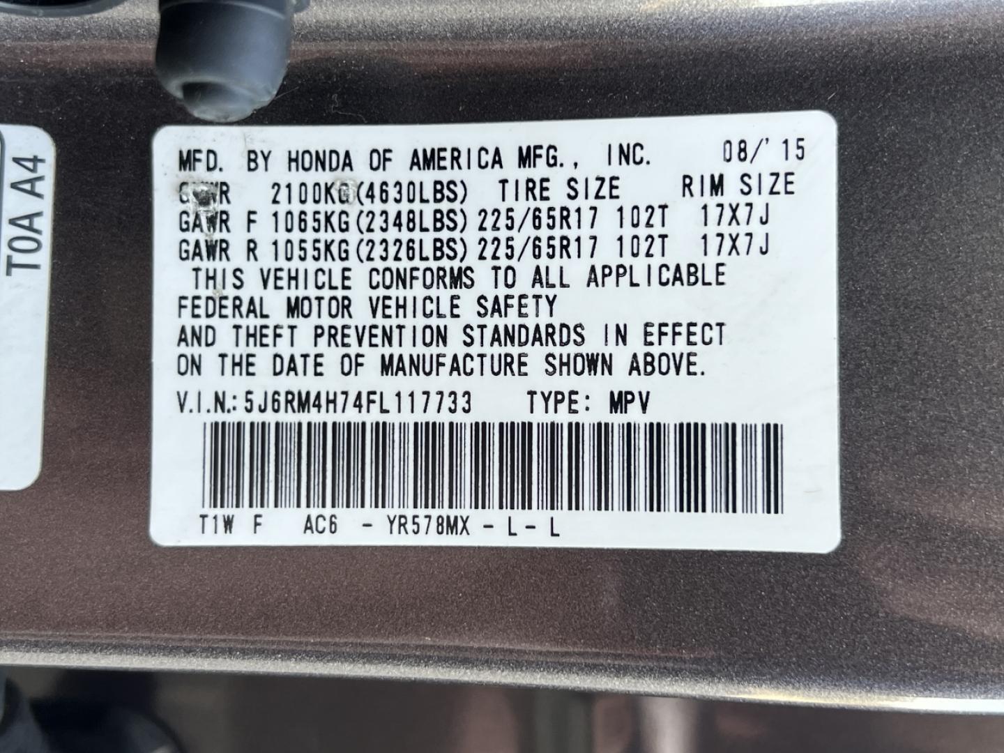 2015 BROWN /Tan Leather Honda CR-V EX-L 4WD (5J6RM4H74FL) with an 2.4L 4 Cyl. engine, Continuously Variable Transmission transmission, located at 2990 Old Orchard Rd., Jackson, MO, 63755, 37.354214, -89.612106 - 2015 Honda CR-V EX-L Local 1-Owner 186xxx miles All Wheel Drive 2.4L 4 Cyl. Automatic Leather Backup Camera Power Driver Seat Heated Seats Sunroof Cruise Power Windows/Locks/Mirrors We have financing available and we accept trades! Fill out a credit application on our website or come by - Photo#42