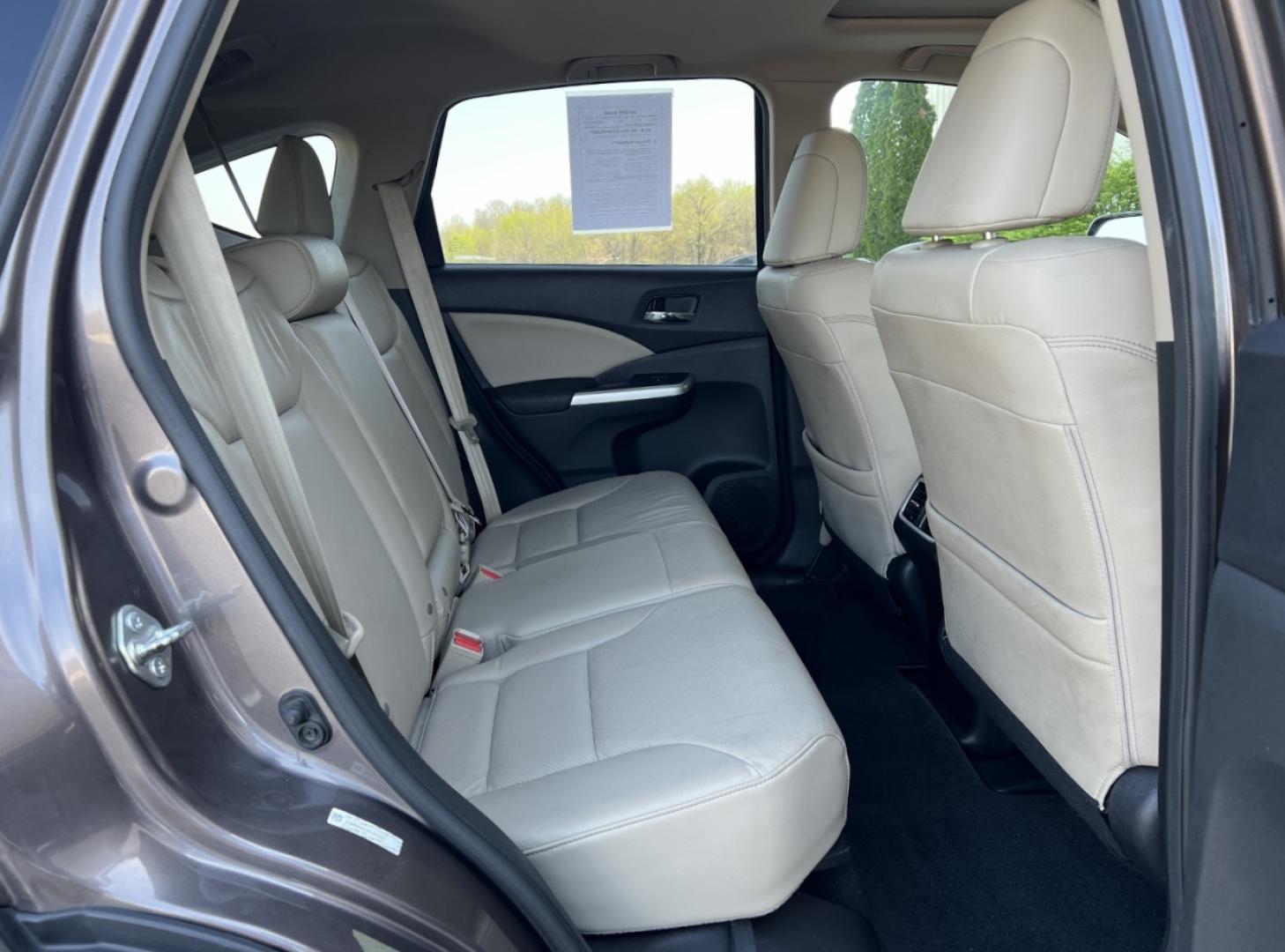 2015 BROWN /Tan Leather Honda CR-V EX-L 4WD (5J6RM4H74FL) with an 2.4L 4 Cyl. engine, Continuously Variable Transmission transmission, located at 2990 Old Orchard Rd., Jackson, MO, 63755, 37.354214, -89.612106 - 2015 Honda CR-V EX-L Local 1-Owner 186xxx miles All Wheel Drive 2.4L 4 Cyl. Automatic Leather Backup Camera Power Driver Seat Heated Seats Sunroof Cruise Power Windows/Locks/Mirrors We have financing available and we accept trades! Fill out a credit application on our website or come by - Photo#19