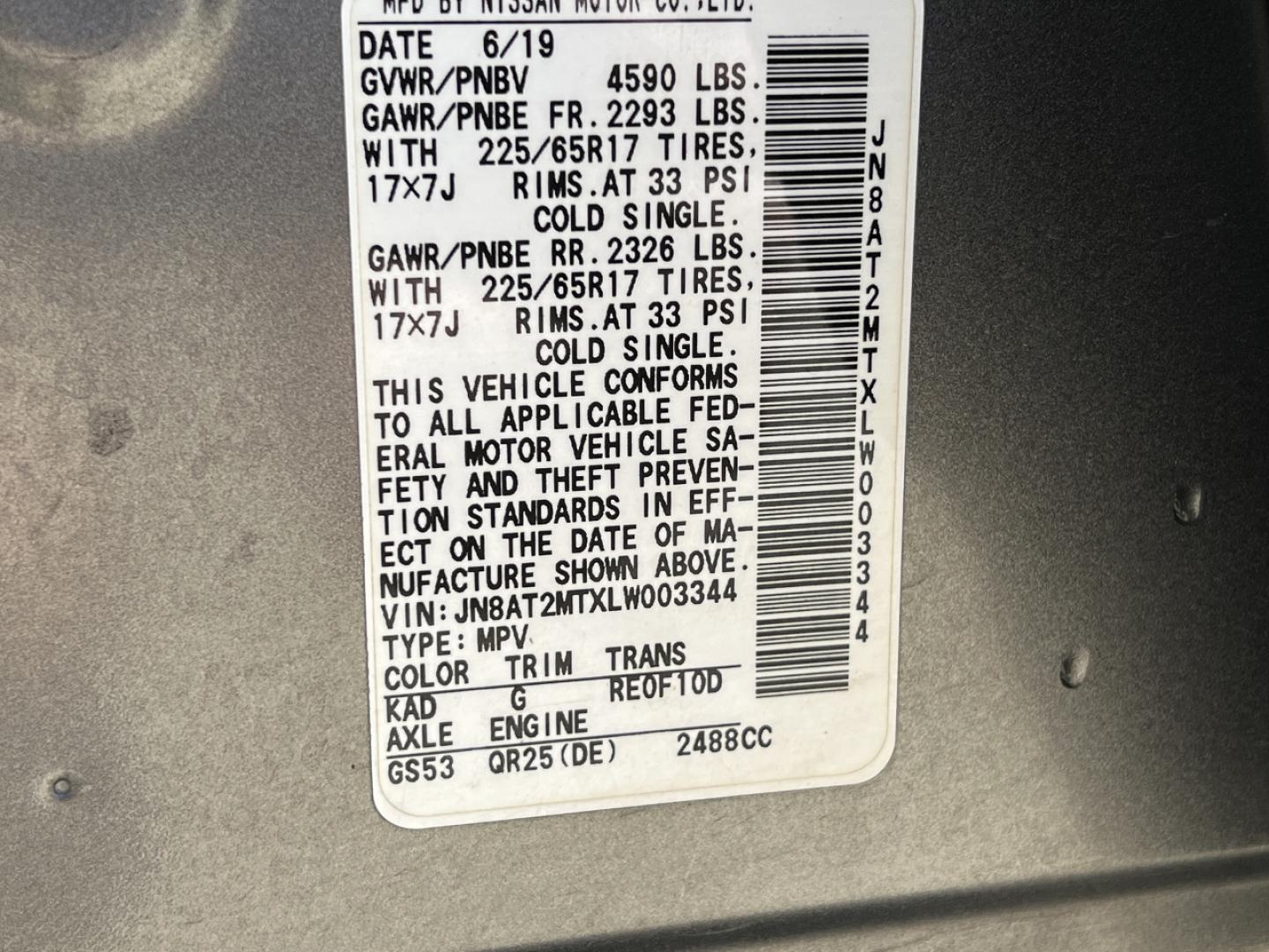 2020 GRAY /Black Cloth Nissan Rogue SV 2WD (JN8AT2MTXLW) with an 2.5L 4 Cyl. engine, CVT transmission, located at 2990 Old Orchard Rd., Jackson, MO, 63755, 37.354214, -89.612106 - 2020 Nissan Rogue SV 76xxx miles Front Wheel Drive 2.5L 4 Cyl. Automatic Backup Camera Power Driver Seat Heated Seats Bluetooth Remote Start Cruise Power Windows/Locks/Mirrors We have financing available and we accept trades! Fill out a credit application on our website or come by today! - Photo#46