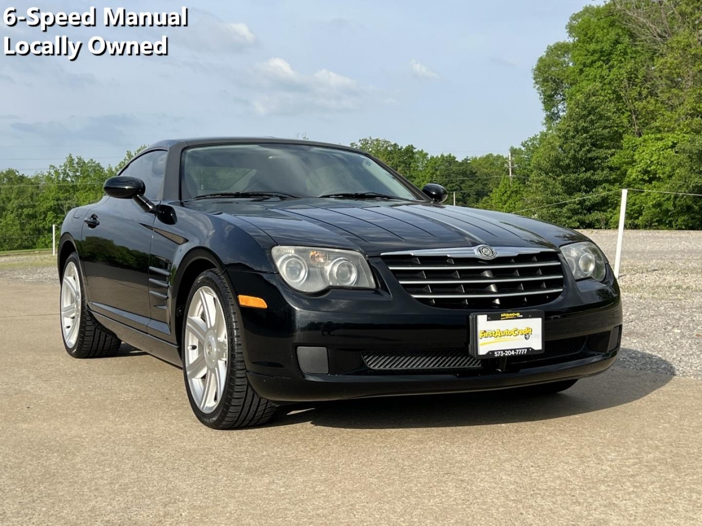 2007 Black /Black Cloth Chrysler Crossfire Coupe (1C3LN59L37X) with an 3.2L V6 engine, 6-Speed Manual transmission, located at 2990 Old Orchard Rd., Jackson, MO, 63755, 37.354214, -89.612106 - 2007 Chrysler Crossfire 156xxx miles Rear Wheel Drive 3.2L V6 6-Speed Manual Cruise Power Windows/Locks/Mirrors We have financing available and we accept trades! Fill out a credit application on our website or come by today! If you have any questions, give us a call at (573) 204-7777 or visi - Photo#0