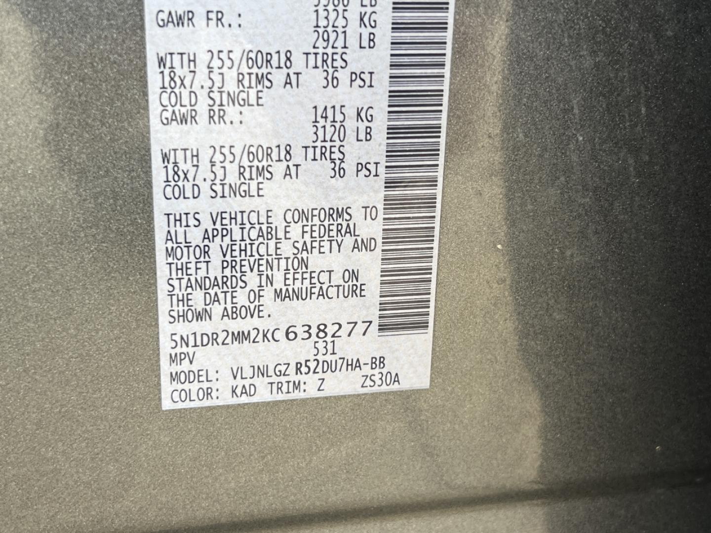 2019 GRAY /Black/Gray Leather Nissan Pathfinder SL 4WD (5N1DR2MM2KC) with an 3.5L V6 engine, CVT transmission, located at 2990 Old Orchard Rd., Jackson, MO, 63755, 37.354214, -89.612106 - 2019 Nissan Pathfinder SL Rock Creek 1-Owner 160xxx miles 4 Wheel Drive 3.5L V6 Automatic Leather 3rd Row Navigation Power/Heated Seats Heated Rear Seats Heated Steering Wheel Sunroof Backup Camera Bluetooth Remote Start Cruise Power Windows/Locks/Mirrors We have financing availabl - Photo#56