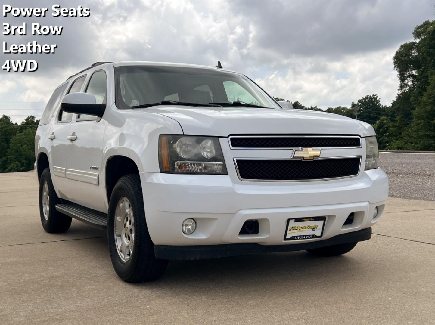 2010 WHITE /Gray Leather Chevrolet Tahoe LT 4WD (1GNUKBE04AR) with an 5.3L V8 engine, Automatic transmission, located at 2990 Old Orchard Rd., Jackson, MO, 63755, 37.354214, -89.612106 - 2010 Chevrolet Tahoe 1500 LT 190xxx miles 4 Wheel Drive 5.3L V8 Automatic Leather 3rd Row Power Seats Cruise Remote Start Power Windows/Locks/Mirrors We have financing available and we accept trades! Fill out a credit application on our website or come by today! If you have any questions - Photo#0
