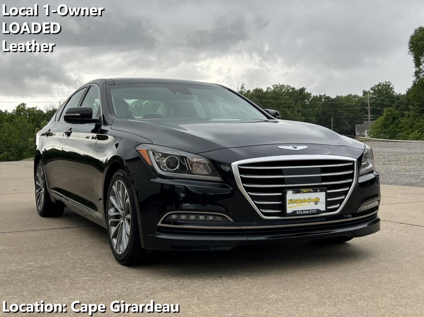 2016 BLACK /Tan Leather Hyundai Genesis 3.8L (KMHGN4JE3GU) with an 3.8L V6 engine, Automatic transmission, located at 506 S. Kingshighway, Cape Girardeau, MO, 63703, (573) 235-5000, 37.294994, -89.556206 - 2016 Hyundai Genesis 1-Owner 120xxx miles Rear Wheel Drive 3.8L V6 Automatic Leather Navigation Backup Camera Power/Heated/Cooled Seats Heated Steering Wheel Sunroof Bluetooth Cruise Power Windows/Locks/Mirrors We have financing available and we accept trades! Fill out a credit applic - Photo#0