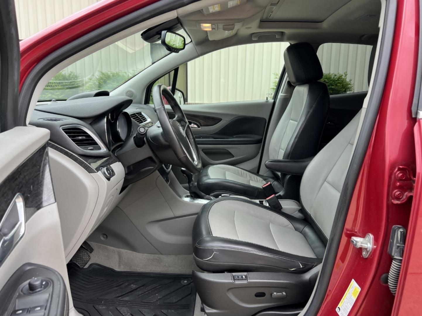 2013 RED /Gray Leather Buick Encore Leather FWD (KL4CJCSB9DB) with an 1.4L 4 Cyl. TURBO engine, Automatic transmission, located at 2990 Old Orchard Rd., Jackson, MO, 63755, 37.354214, -89.612106 - 2013 Buick Encore 109xxx miles Front Wheel Drive 1.4L 4 Cyl. Automatic Leather Backup Camera Power/Heated Seats Heated Steering Wheel Sunroof Bluetooth Cruise Remote Start Power Windows/Locks/Mirrors We have financing available and we accept trades! Fill out a credit application on our - Photo#9