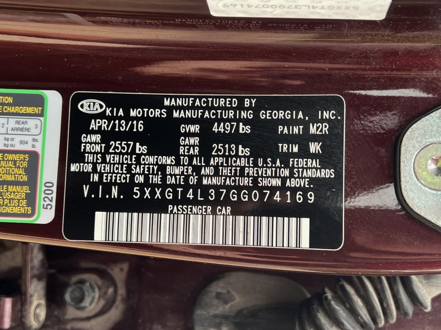 2016 MAROON /Black Cloth Kia Optima LX (5XXGT4L37GG) with an 2.4L 4 Cyl. engine, Automatic transmission, located at 506 S. Kingshighway, Cape Girardeau, MO, 63703, (573) 235-5000, 37.294994, -89.556206 - 2016 Kia Optima LX 112xxx miles Front Wheel Drive 2.4L 4 Cyl. Automatic Backup Camera Bluetooth Cruise Power Windows/Locks/Mirrors We have financing available and we accept trades! Fill out a credit application on our website or come by today! If you have any questions, give us a call at ( - Photo#38