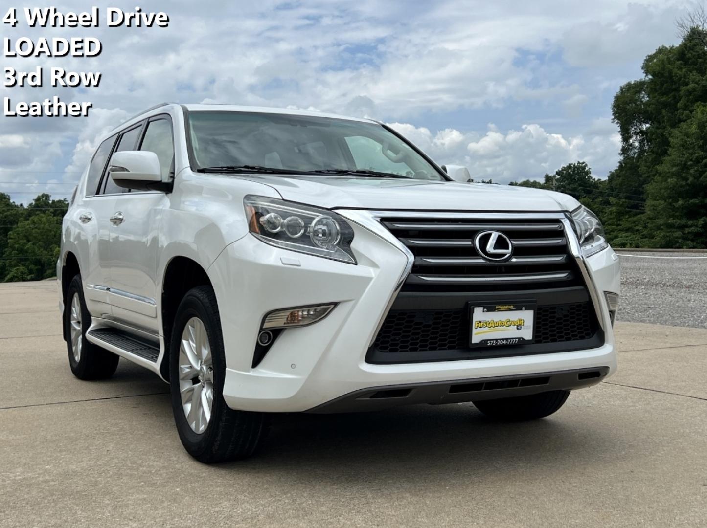 2015 WHITE /Tan Leather Lexus GX 460 Base (JTJBM7FX8F5) with an 4.6L V8 engine, Automatic transmission, located at 2990 Old Orchard Rd., Jackson, MO, 63755, 37.354214, -89.612106 - 2015 Lexus GX 460 123xxx miles 4 Wheel Drive 4.6L V8 Automatic Leather 3rd Row Rear Entertainment Navigation Power/Heated/Cooled Seats Heated Rear Seats Backup Camera Sunroof Bluetooth Cruise Power Windows/Locks/Mirrors We have financing available and we accept trades! Fill out a cre - Photo#0
