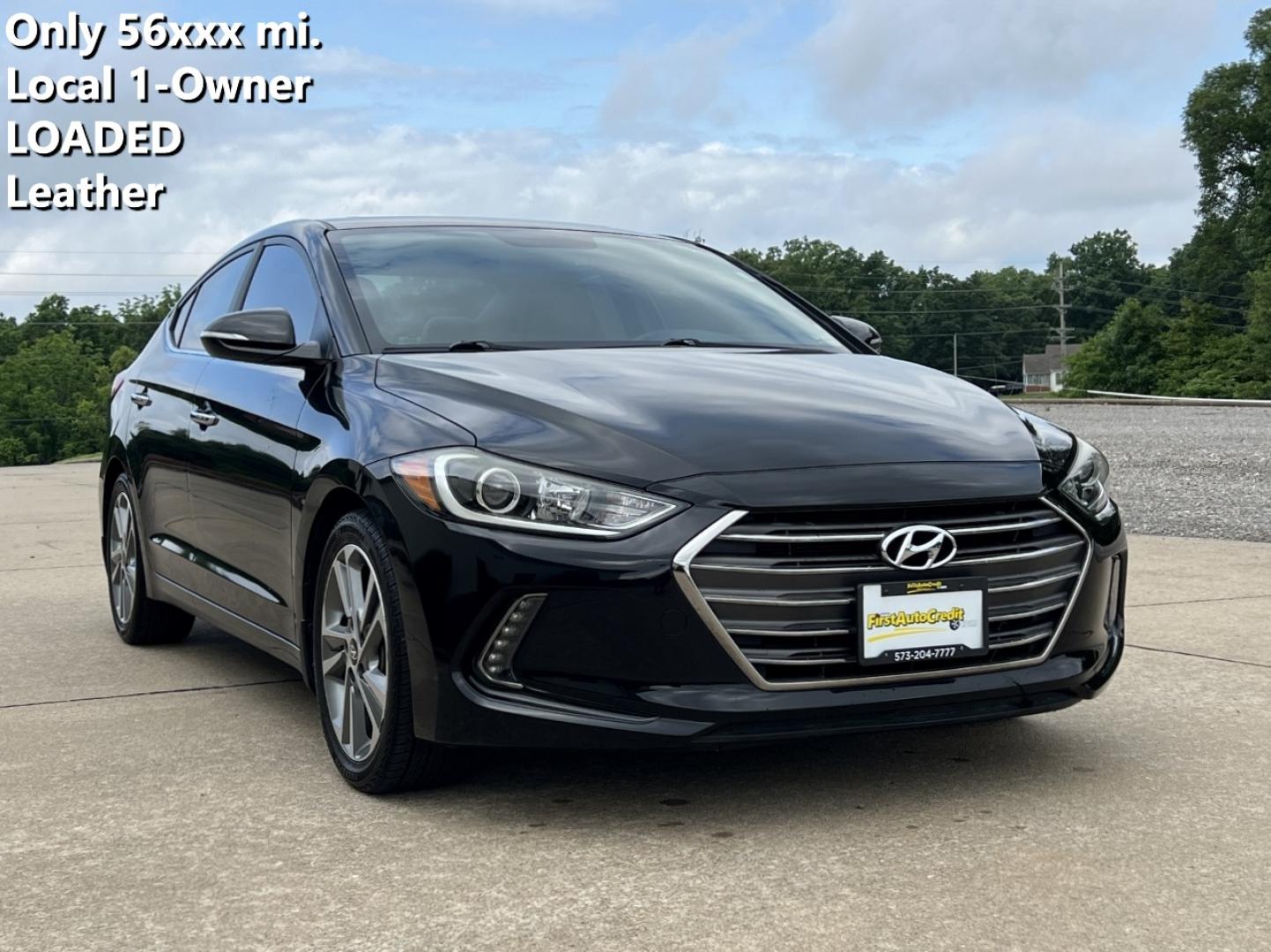 2017 BLACK /Tan Leather Hyundai Elantra Limited (KMHD84LF2HU) with an 1.8L 4 Cyl. engine, Automatic transmission, located at 2990 Old Orchard Rd., Jackson, MO, 63755, 37.354214, -89.612106 - 2017 Hyundai Elantra SE Local 1-Owner Only 56xxx miles Front Wheel Drive 2.0L 4 Cyl. Automatic Leather Navigation Power/Heated Seats Backup Camera Sunroof Bluetooth Cruise Power Windows/Locks/Mirrors We have financing available and we accept trades! Fill out a credit application on our - Photo#0
