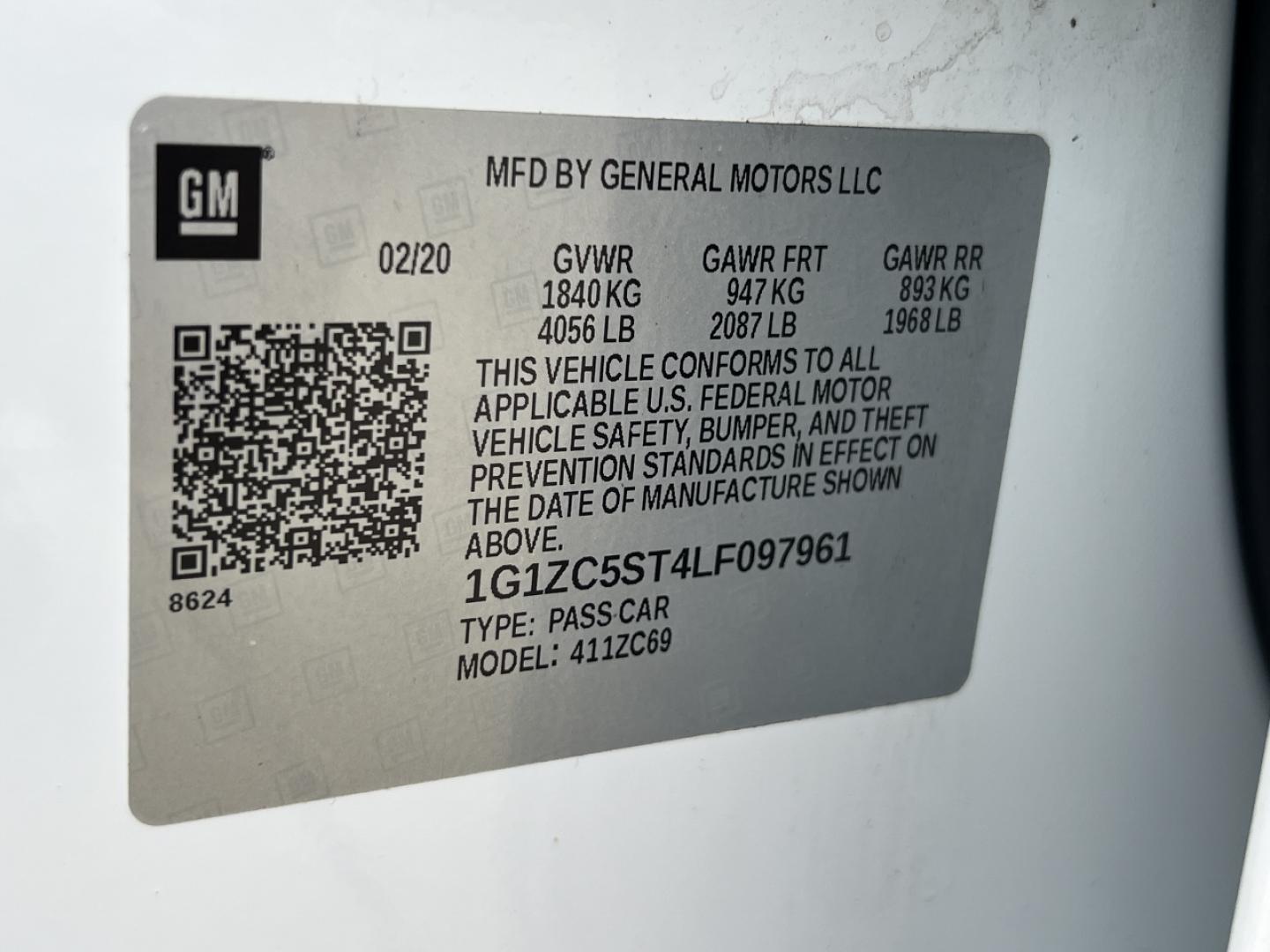 2020 WHITE /Gray Cloth Chevrolet Malibu LS (1G1ZC5ST4LF) with an 1.5L 4 Cyl. engine, Automatic transmission, located at 2990 Old Orchard Rd., Jackson, MO, 63755, 37.354214, -89.612106 - 2020 Chevrolet Malibu LS 1-Owner 119xxx miles Front Wheel Drive 1.5L 4 Cyl. Automatic Backup Camera Bluetooth Cruise Power Windows/Locks/Mirrors We have financing available and we accept trades! Fill out a credit application on our website or come by today! If you have any questions, give - Photo#44