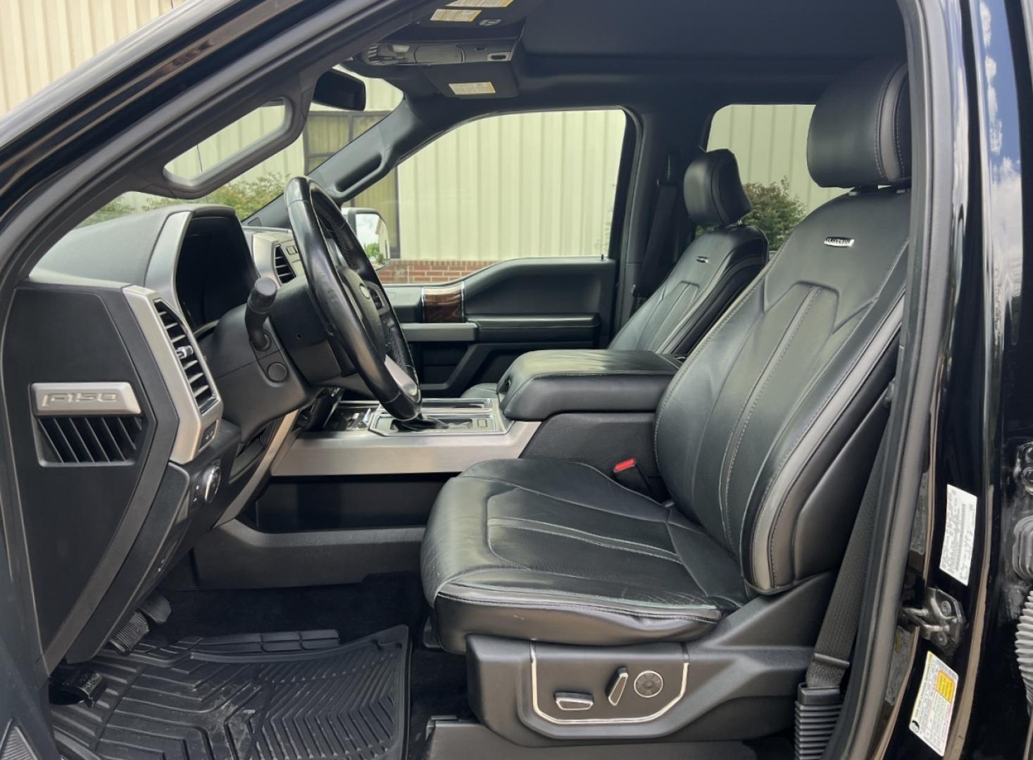 2017 BLACK /Black Leather Ford F-150 PLATINUM SuperCrew 6.5-ft. Bed 4WD (1FTEW1EG0HF) with an 3.5L V6 TURBO engine, Automatic transmission, located at 2990 Old Orchard Rd., Jackson, MO, 63755, 37.354214, -89.612106 - 2017 Ford F-150 Platinum FX4 Off Road 173xxx miles 4x4 3.5L V6 Automatic Leather Navigation Power/Heated/Cooled Seats Heated Rear Seats Power Running Boards Backup Camera Sunroof Bluetooth Cruise Remote Start Power Windows/Locks/Mirrors We have financing available and we accept trade - Photo#19