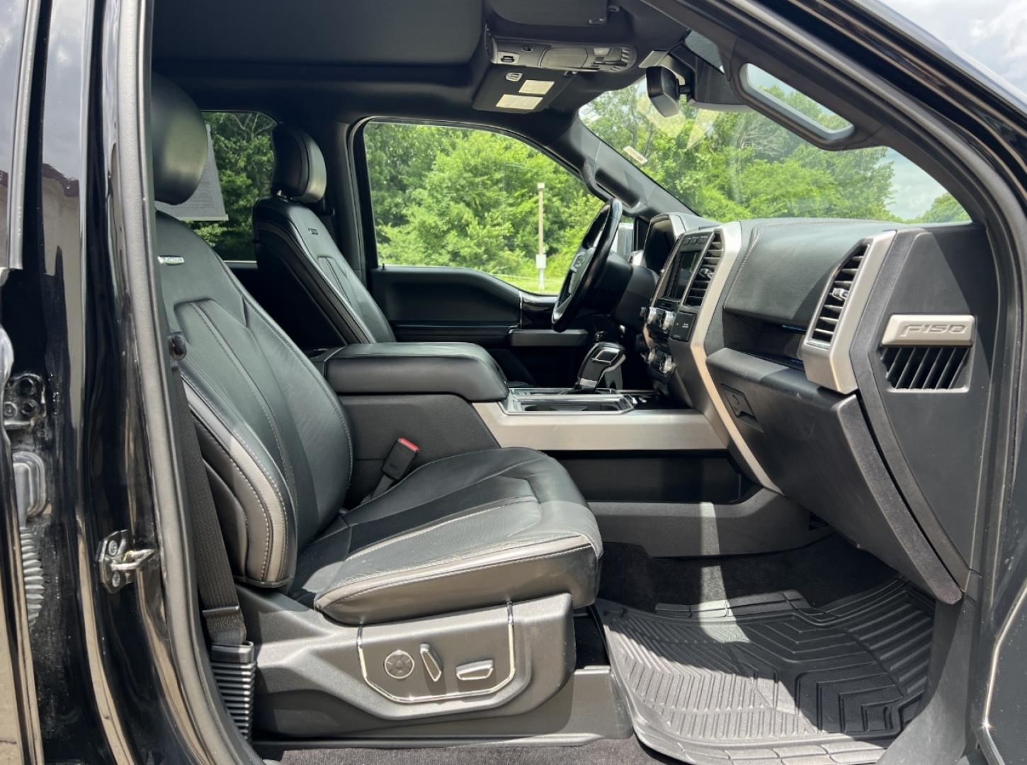 2017 BLACK /Black Leather Ford F-150 PLATINUM SuperCrew 6.5-ft. Bed 4WD (1FTEW1EG0HF) with an 3.5L V6 TURBO engine, Automatic transmission, located at 2990 Old Orchard Rd., Jackson, MO, 63755, 37.354214, -89.612106 - 2017 Ford F-150 Platinum FX4 Off Road 173xxx miles 4x4 3.5L V6 Automatic Leather Navigation Power/Heated/Cooled Seats Heated Rear Seats Power Running Boards Backup Camera Sunroof Bluetooth Cruise Remote Start Power Windows/Locks/Mirrors We have financing available and we accept trade - Photo#21
