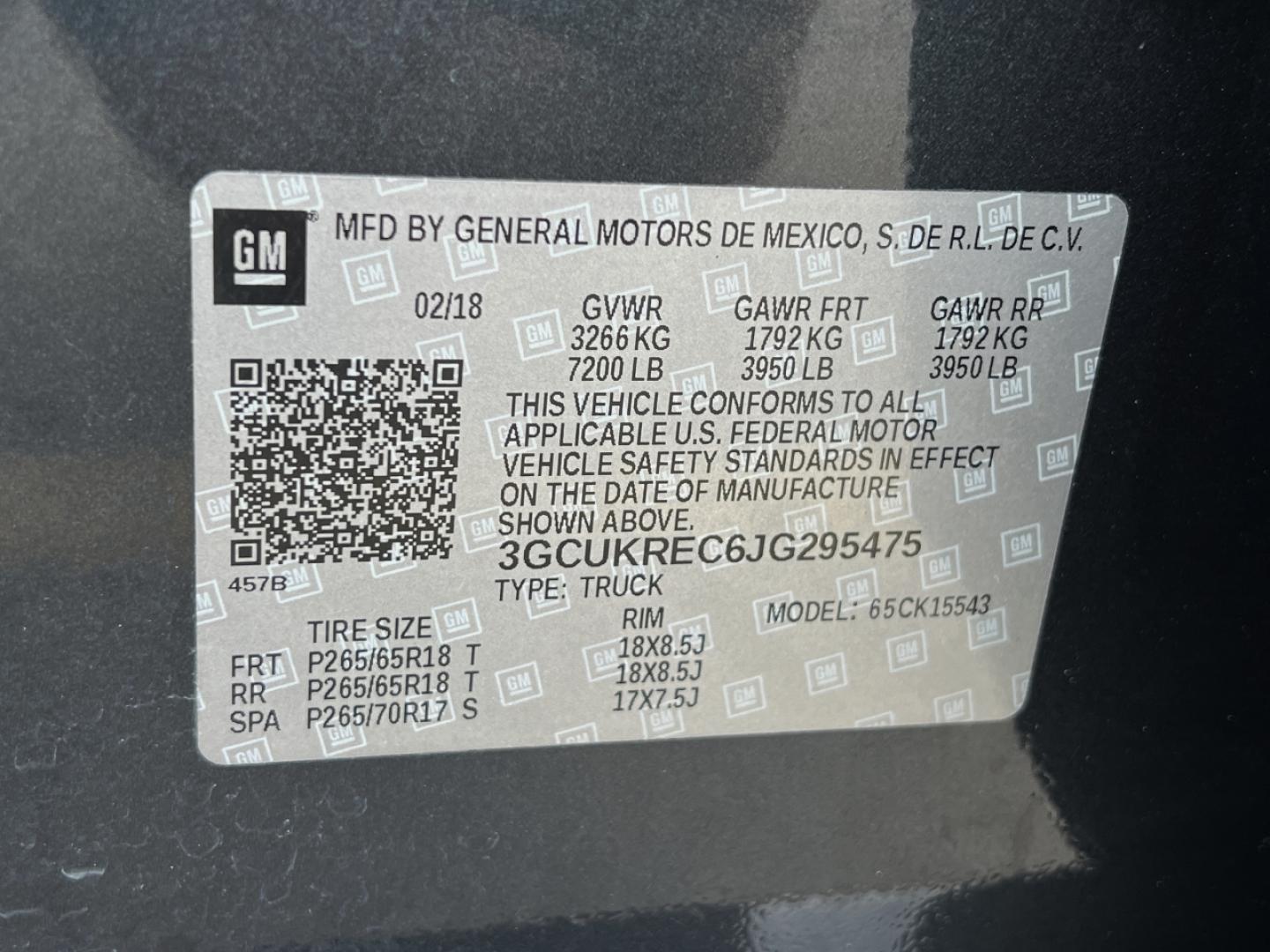 2018 GRAY /Gray Cloth Chevrolet Silverado 1500 LT Crew Cab Long Box 4WD (3GCUKREC6JG) with an 5.3L V8 engine, Automatic transmission, located at 2990 Old Orchard Rd., Jackson, MO, 63755, 37.354214, -89.612106 - 2018 Chevrolet Silverado 1500 LT 123xxx miles 4x4 5.3L V8 Automatic Power Driver Seat Backup Camera Bluetooth Cruise Power Windows/Locks/Mirrors We have financing available and we accept trades! Fill out a credit application on our website or come by today! If you have any questions, give - Photo#40