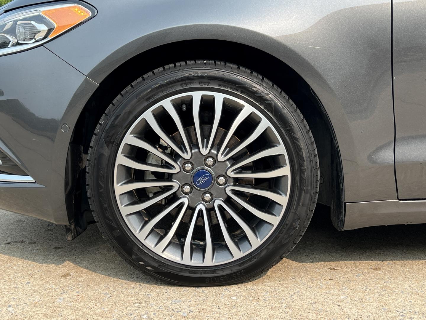 2018 GRAY /Black Leather Ford Fusion Titanium (3FA6P0K94JR) with an 2.0L 4 Cyl. engine, Automatic transmission, located at 2990 Old Orchard Rd., Jackson, MO, 63755, 37.354214, -89.612106 - 2018 Ford Fusion Titanium Local 1-Owner 83xxx miles Front Wheel Drive 2.0L 4 Cyl. Automatic Leather Navigation Backup Camera Power/Heated Seats Sunroof Bluetooth Remote Start Cruise Power Windows/Locks/Mirrors We have financing available and we accept trades! Fill out a credit applica - Photo#37