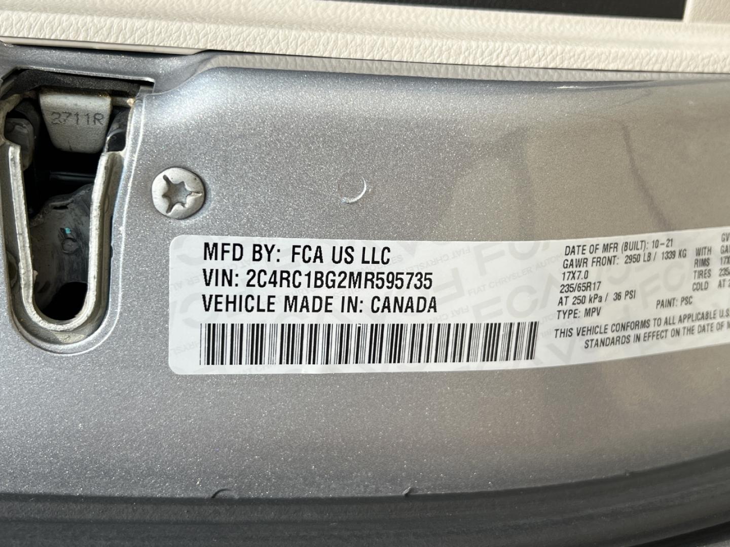 2021 SILVER /Tan Leather Chrysler Pacifica Touring-L (2C4RC1BG2MR) with an 3.6L V6 engine, Automatic transmission, located at 2990 Old Orchard Rd., Jackson, MO, 63755, 37.354214, -89.612106 - 2021 Chrysler Pacifica Touring L 1-Owner 103xxx miles Front Wheel Drive 3.6L V6 Automatic Leather 3rd Row Stow 'N Go Backup Camera Power Driver Seat Heated Seats Bluetooth Remote Start Cruise Power Windows/Locks/Mirrors We have financing available and we accept trades! Fill out a cre - Photo#58