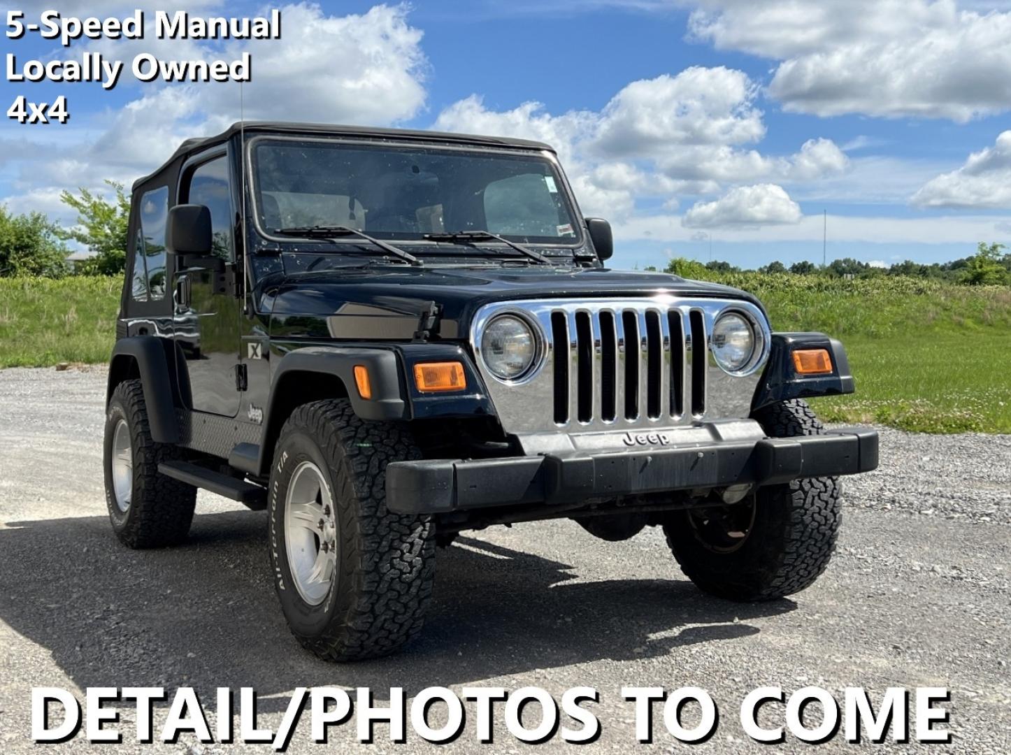 2004 BLACK /Black Cloth Jeep Wrangler X (1J4FA39S24P) with an 4.0L V6 engine, 5-Speed Manual transmission, located at 2990 Old Orchard Rd., Jackson, MO, 63755, 37.354214, -89.612106 - We have financing available and we accept trades! Fill out a credit application on our website or come by today! If you have any questions, give us a call at (573) 204-7777 or visit our website at firstautocredit.com. - Photo#0