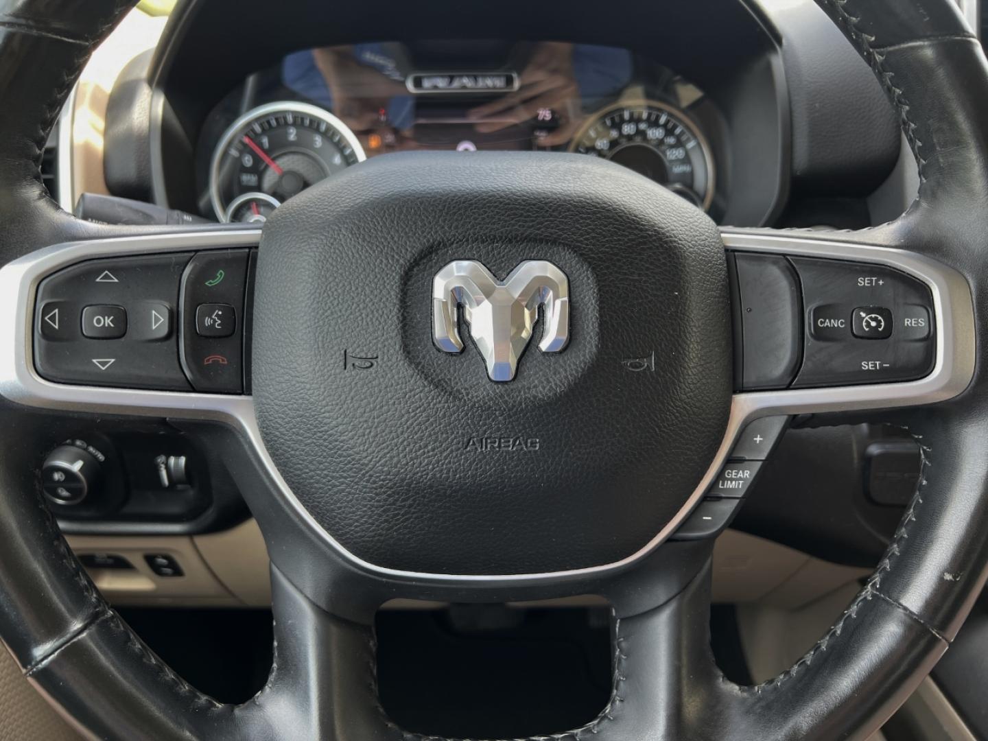 2021 MAROON /Gray Cloth RAM 1500 Big Horn Quad Cab 2WD (1C6RREBT8MN) with an 3.6L V6 engine, Automatic transmission, located at 506 S. Kingshighway, Cape Girardeau, MO, 63703, (573) 235-5000, 37.294994, -89.556206 - 2021 Ram 1500 Big Horn 58xxx miles Rear Wheel Drive 5.7L V8 Automatic Navigation Backup Camera Power Driver Seat Heated Seats Heated Steering Wheel Bluetooth Remote Start Cruise Power Windows/Locks/Mirrors We have financing available and we accept trades! Fill out a credit application - Photo#23