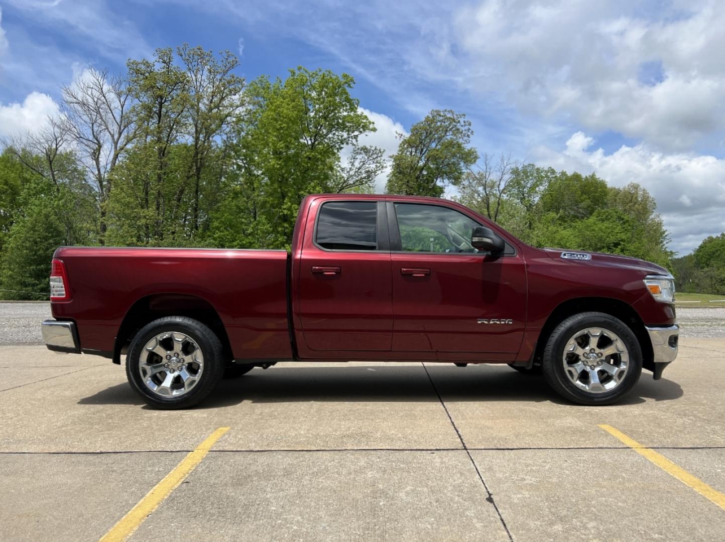 2021 MAROON /Gray Cloth RAM 1500 Big Horn Quad Cab 2WD (1C6RREBT8MN) with an 3.6L V6 engine, Automatic transmission, located at 506 S. Kingshighway, Cape Girardeau, MO, 63703, (573) 235-5000, 37.294994, -89.556206 - 2021 Ram 1500 Big Horn 58xxx miles Rear Wheel Drive 5.7L V8 Automatic Navigation Backup Camera Power Driver Seat Heated Seats Heated Steering Wheel Bluetooth Remote Start Cruise Power Windows/Locks/Mirrors We have financing available and we accept trades! Fill out a credit application - Photo#9