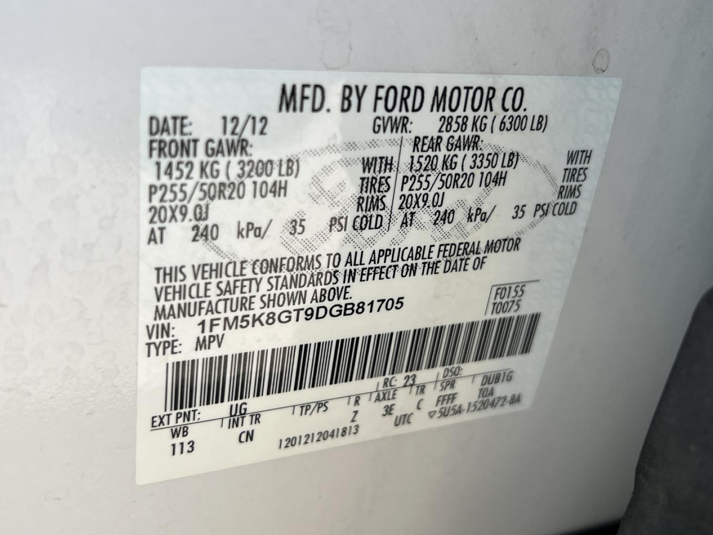 2013 WHITE /Brown Leather Ford Explorer Sport 4WD (1FM5K8GT9DG) with an 3.5L V6 engine, Automatic transmission, located at 506 S. Kingshighway, Cape Girardeau, MO, 63703, (573) 235-5000, 37.294994, -89.556206 - 2013 Ford Explorer Sport 182xxx miles All Wheel Drive 3.5L V6 Automatic Leather 3rd Row Navigation Power/Heated/Cooled Seats Backup Camera Sunroof Bluetooth Remote Start Cruise Power Windows/Locks/Mirrors We have financing available and we accept trades! Fill out a credit application - Photo#56