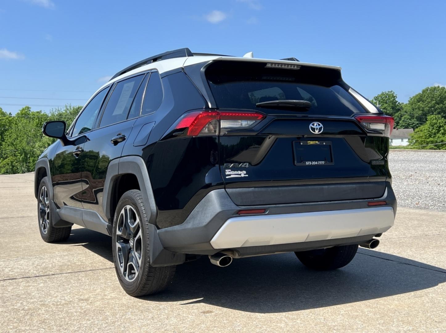 2019 BLACK /Black Leather Toyota RAV4 Adventure AWD (2T3J1RFV8KW) with an 2.5L 4 Cyl. engine, Automatic transmission, located at 506 S. Kingshighway, Cape Girardeau, MO, 63703, (573) 235-5000, 37.294994, -89.556206 - 2019 Toyota RAV4 Adventure 105xxx miles All Wheel Drive 2.5L 4 Cyl. Automatic Leather Backup Camera Power Driver Seat Bluetooth Cruise Power Windows/Locks/Mirrors We have financing available and we accept trades! Fill out a credit application on our website or come by today! If you have - Photo#8