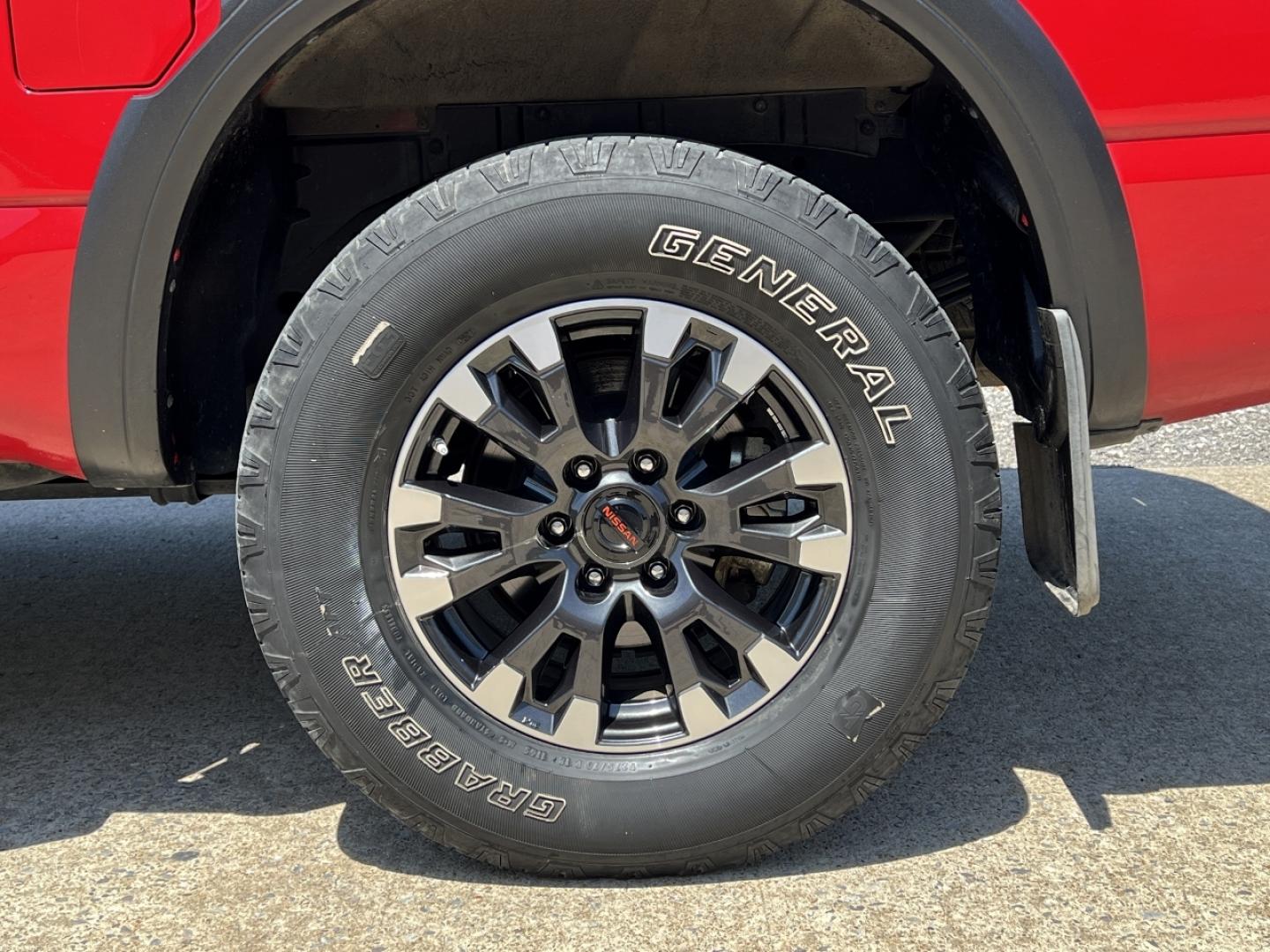 2021 RED /Black Leather/Cloth Nissan Titan PRO-4X (1N6AA1ED5MN) with an 5.6L V8 engine, Automatic transmission, located at 506 S. Kingshighway, Cape Girardeau, MO, 63703, (573) 235-5000, 37.294994, -89.556206 - 2021 Nissan Titan PRO-4X 1-Owner 136xxx miles 4x4 5.6L V8 Automatic Navigation Backup Camera Power Driver Seat Bluetooth Cruise Power Windows/Locks/Mirrors We have financing available and we accept trades! Fill out a credit application on our website or come by today! If you have any qu - Photo#37