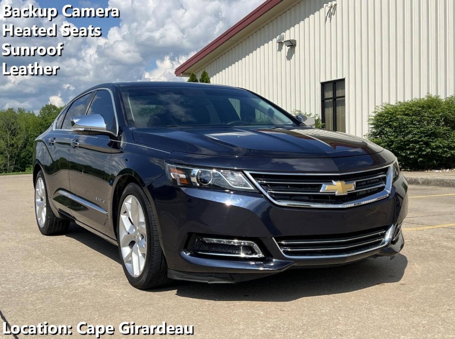 2014 BLUE /Black Leather Chevrolet Impala LTZ (2G1155S34E9) with an 3.6L V6 engine, Automatic transmission, located at 506 S. Kingshighway, Cape Girardeau, MO, 63703, (573) 235-5000, 37.294994, -89.556206 - 2014 Chevrolet Impala LTZ 105xxx miles Front Wheel Drive 3.6L V6 Automatic Leather Power/Heated Seats Backup Camera Sunroof Remote Start Cruise Power Windows/Locks/Mirrors We have financing available and we accept trades! Fill out a credit application on our website or come by today! If - Photo#0