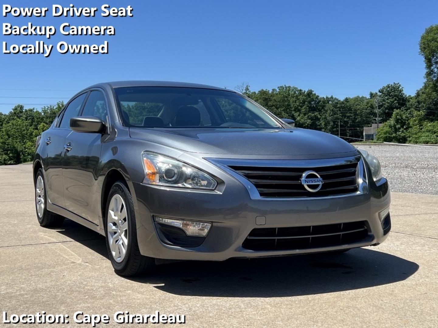 2015 GRAY /Black Cloth Nissan Altima 2.5 S (1N4AL3AP7FC) with an 2.5L 4 Cyl. engine, Continuously Variable Transmission transmission, located at 506 S. Kingshighway, Cape Girardeau, MO, 63703, (573) 235-5000, 37.294994, -89.556206 - 2015 Nissan Altima 2.5 S 128xxx miles Front Wheel Drive 2.5L 4 Cyl. Automatic Power Driver Seat Cruise Power Windows/Locks/Mirrors We have financing available and we accept trades! Fill out a credit application on our website or come by today! If you have any questions, give us a call at (5 - Photo#0