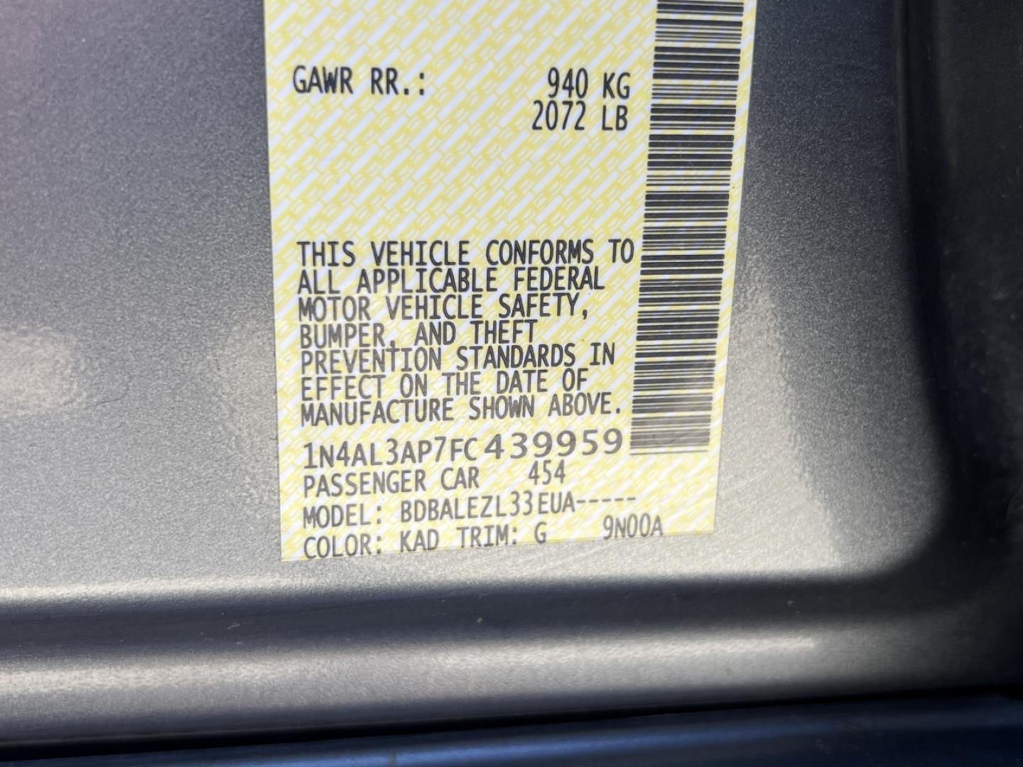 2015 GRAY /Black Cloth Nissan Altima 2.5 S (1N4AL3AP7FC) with an 2.5L 4 Cyl. engine, Continuously Variable Transmission transmission, located at 506 S. Kingshighway, Cape Girardeau, MO, 63703, (573) 235-5000, 37.294994, -89.556206 - 2015 Nissan Altima 2.5 S 128xxx miles Front Wheel Drive 2.5L 4 Cyl. Automatic Power Driver Seat Cruise Power Windows/Locks/Mirrors We have financing available and we accept trades! Fill out a credit application on our website or come by today! If you have any questions, give us a call at (5 - Photo#41
