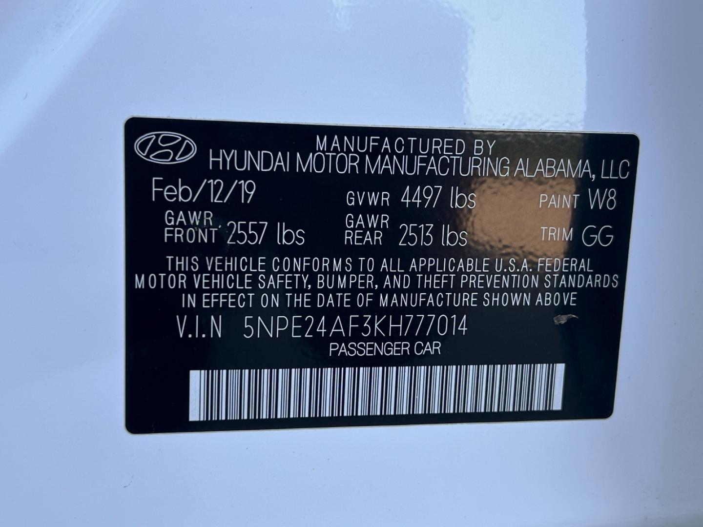2019 WHITE /Tan Cloth Hyundai Sonata SE (5NPE24AF3KH) with an 2.4L 4 Cyl. engine, Automatic transmission, located at 506 S. Kingshighway, Cape Girardeau, MO, 63703, (573) 235-5000, 37.294994, -89.556206 - 2019 Hyundai Sonata SE 1-Owner 97xxx miles Front Wheel Drive 2.4L 4 Cyl. Automatic Backup Camera Bluetooth Cruise Power Windows/Locks/Mirrors We have financing available and we accept trades! Fill out a credit application on our website or come by today! If you have any questions, give us - Photo#40