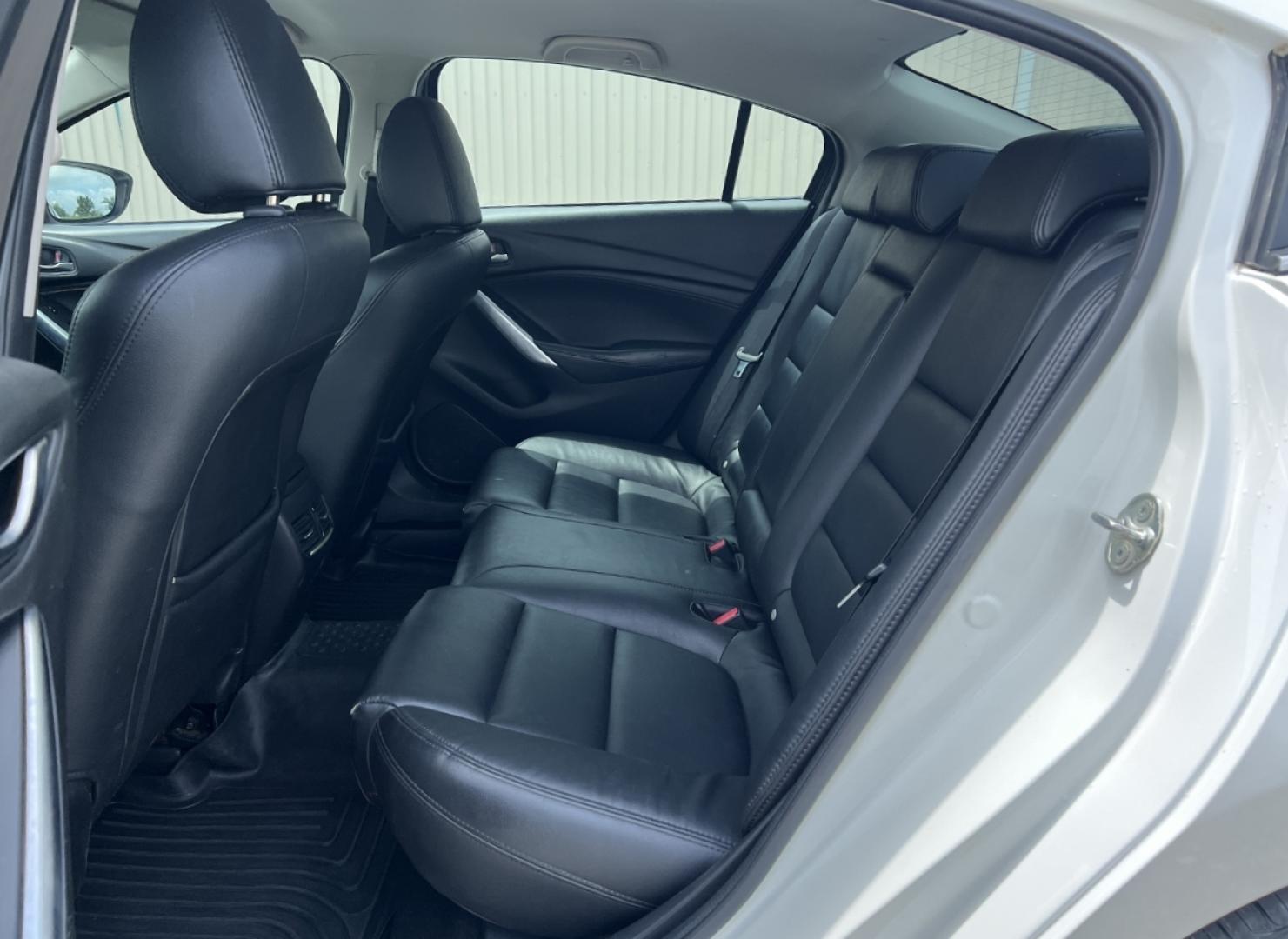 2014 WHITE /Black Leather Mazda Mazda6 i Touring (JM1GJ1V63E1) with an 2.5L 4 Cyl. engine, Automatic transmission, located at 2990 Old Orchard Rd., Jackson, MO, 63755, 37.354214, -89.612106 - 2014 Mazda 6 Touring 1-Owner 217xxx miles Front Wheel Drive 2.5L 4 Cyl. Automatic Leather Backup Camera Power Driver Seat Bluetooth Cruise Power Windows/Locks/Mirrors We have financing available and we accept trades! Fill out a credit application on our website or come by today! If you - Photo#15