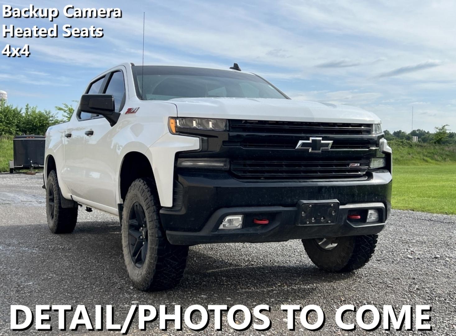 2019 WHITE /Black Cloth Chevrolet Silverado 1500 LT Trail Boss Crew Cab Long Box 4WD (1GCPYFED8KZ) with an 5.3L V8 engine, Automatic transmission, located at 2990 Old Orchard Rd., Jackson, MO, 63755, 37.354214, -89.612106 - We have financing available and we accept trades! Fill out a credit application on our website or come by today! If you have any questions, give us a call at (573) 204-7777 or visit our website at firstautocredit.com. - Photo#0