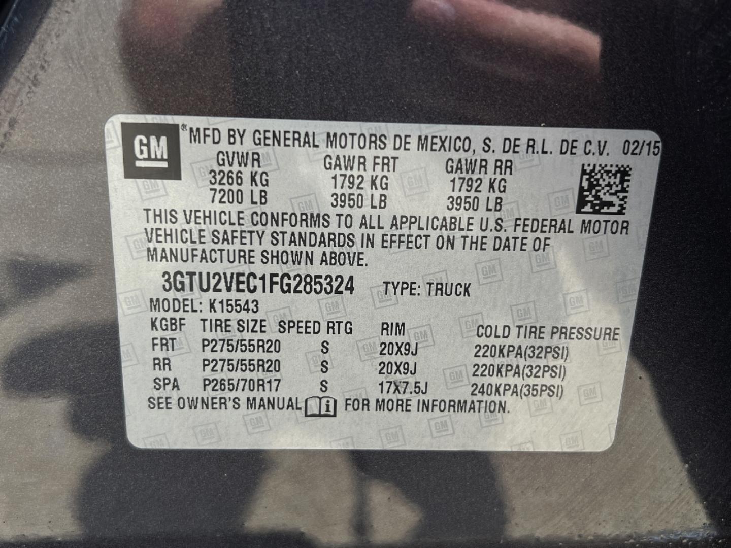 2015 GRAY /Tan Leather GMC Sierra 1500 SLT Crew Cab Long Box 4WD (3GTU2VEC1FG) with an 5.3L V8 engine, Automatic transmission, located at 2990 Old Orchard Rd., Jackson, MO, 63755, 37.354214, -89.612106 - 2015 GMC Sierra 1500 SLT 150xxx miles 4x4 5.3L V8 Automatic Leather Navigation Backup Camera Power/Heated Seats Sunroof Bluetooth Cruise Power Windows/Locks/Mirrors We have financing available and we accept trades! Fill out a credit application on our website or come by today! If you h - Photo#48